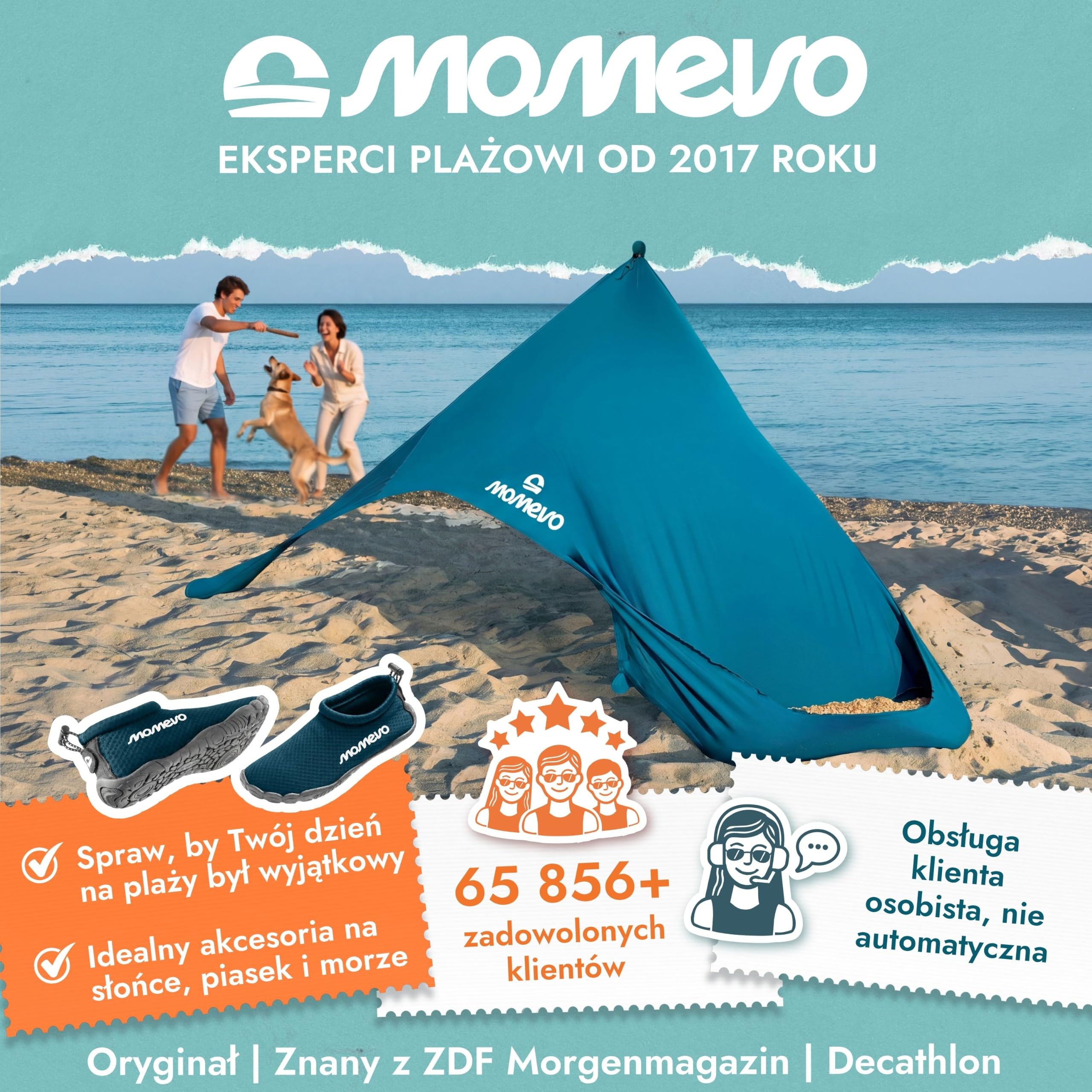 Sunsail Namiot Plażowy UPF50+ – Idealny parasol do morza i kempingu (do 2 osób, kolor ropy naftowej)