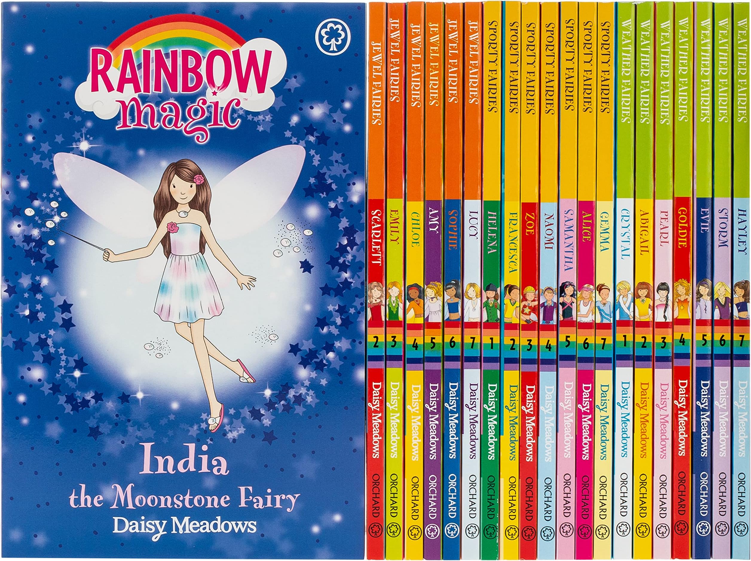 Orchard Books Rainbow Magic The Magical Adventure Collection 21 Set Including 3 Series by Daisy Meadows (Weather Fairies, Jewel Fairies & Sporty Fairies)