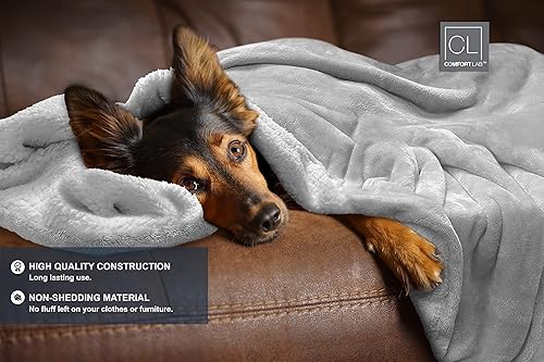 Miniatura 4 de Comfort Lab Manta reversible de franela Sherpa  Elegante manta mullida para sofá y decoración del hogar  Anti frisado no se desprende, acogedora y