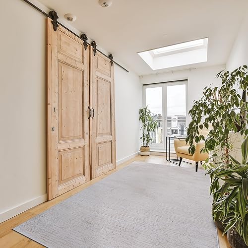 Miniatura 3 de CAMILSON Alfombra de pelo largo para bebé de 8 x 10 pies, moderna, de lujo, estilo bohemio, abstracto, fácil de llevar, suave, resistente a las