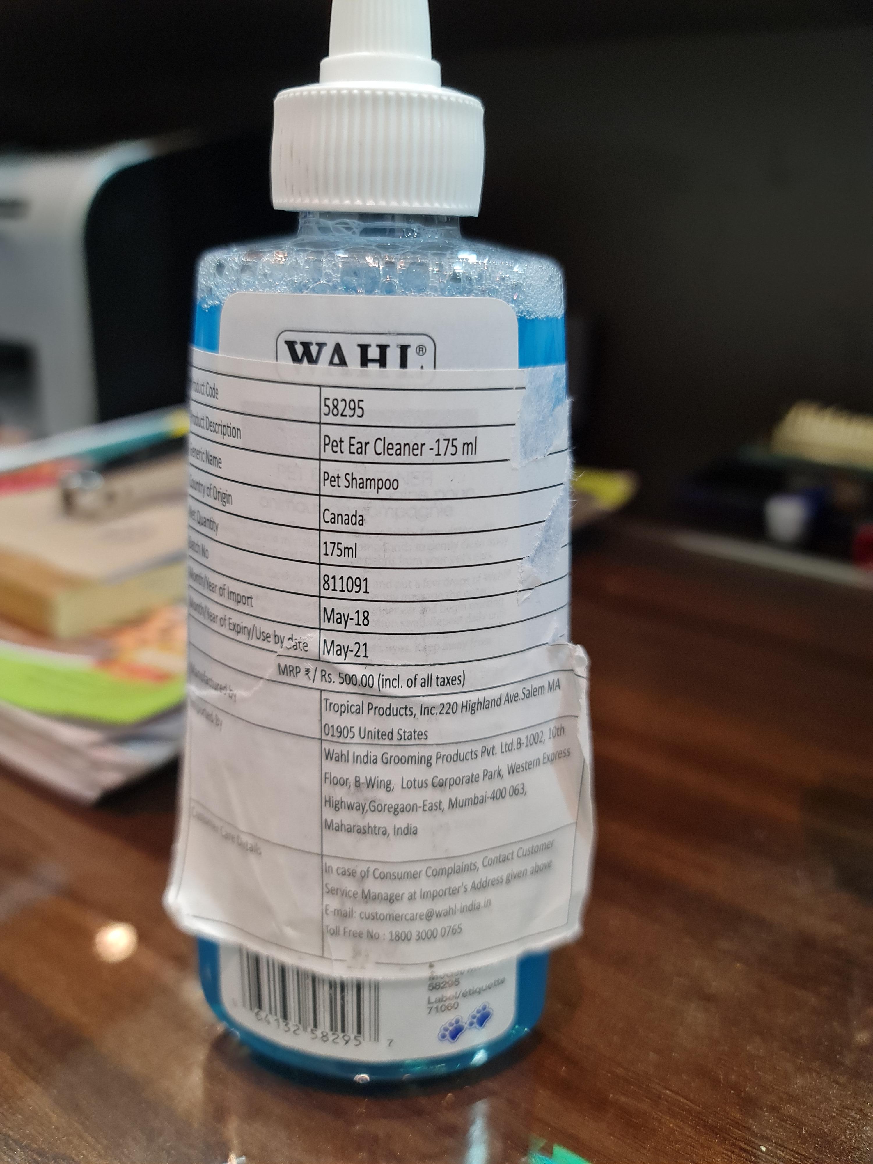 Wahl Pet Ear Cleaner, 175 ml, Multi (58295) Amazon.in Pet Supplies