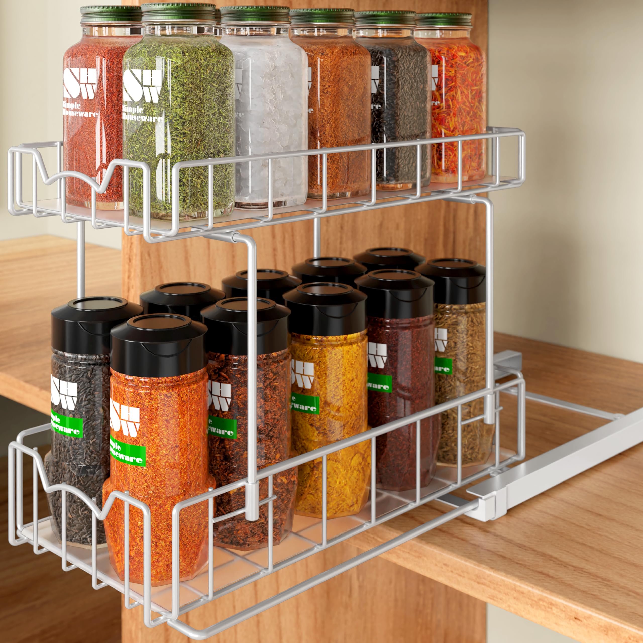 Simple Houseware 2-Tier Wire Basket