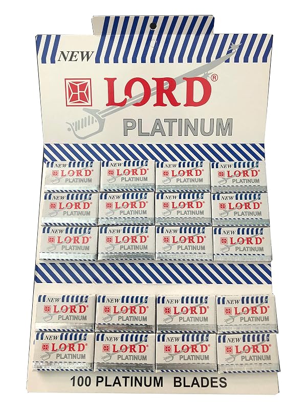 LORD Lâminas de barbear Double Edge Platinum, 100 lâminas