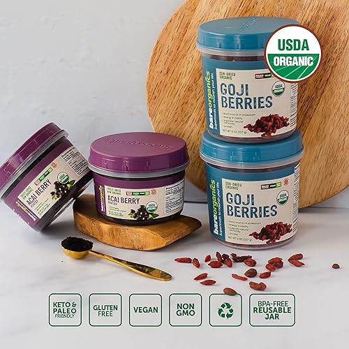 Miniatura 4 de BareOrganics Raíz de remolacha superalimento en polvo suplemento dietético 8 onzas