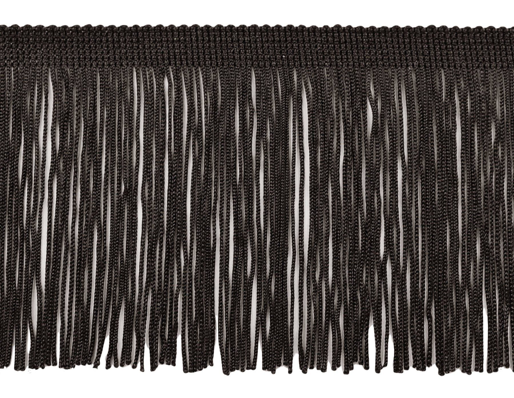 DÉCOPRO 4" (10cm) Long Solid Chainette Fringe Trim (Style# CF04), Pure Black #K9 (Jet Black) Sold by The Yard (36"/3 ft/0.9m)