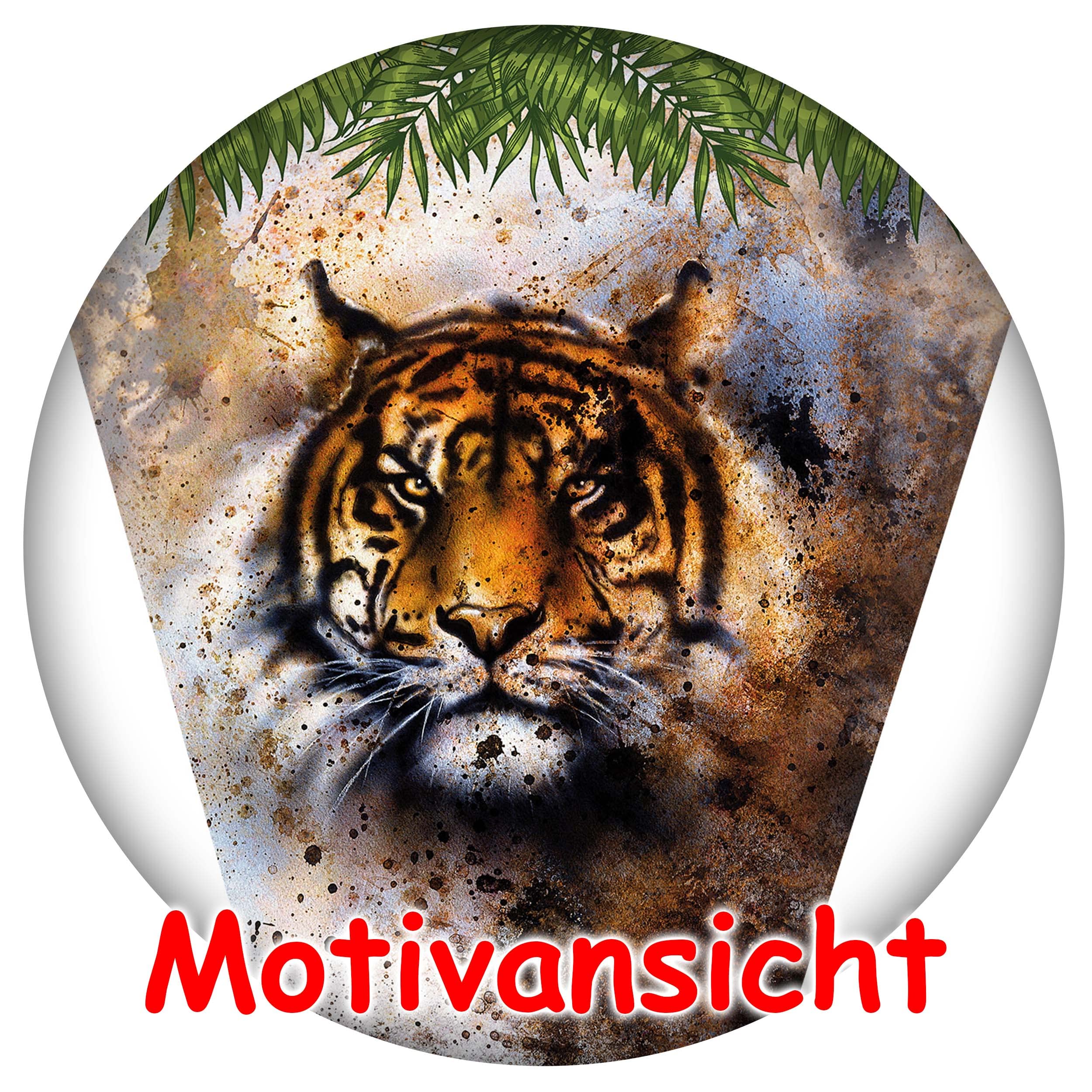alles-meine.de GmbH Schultüte - mit Glitzer Effekt ! - Tiger/Dschungel Tiere 35-85 cm Größe wählbar inkl. komplette Füllung + Name + Bänder Schleife + Kunststoff Spitze..