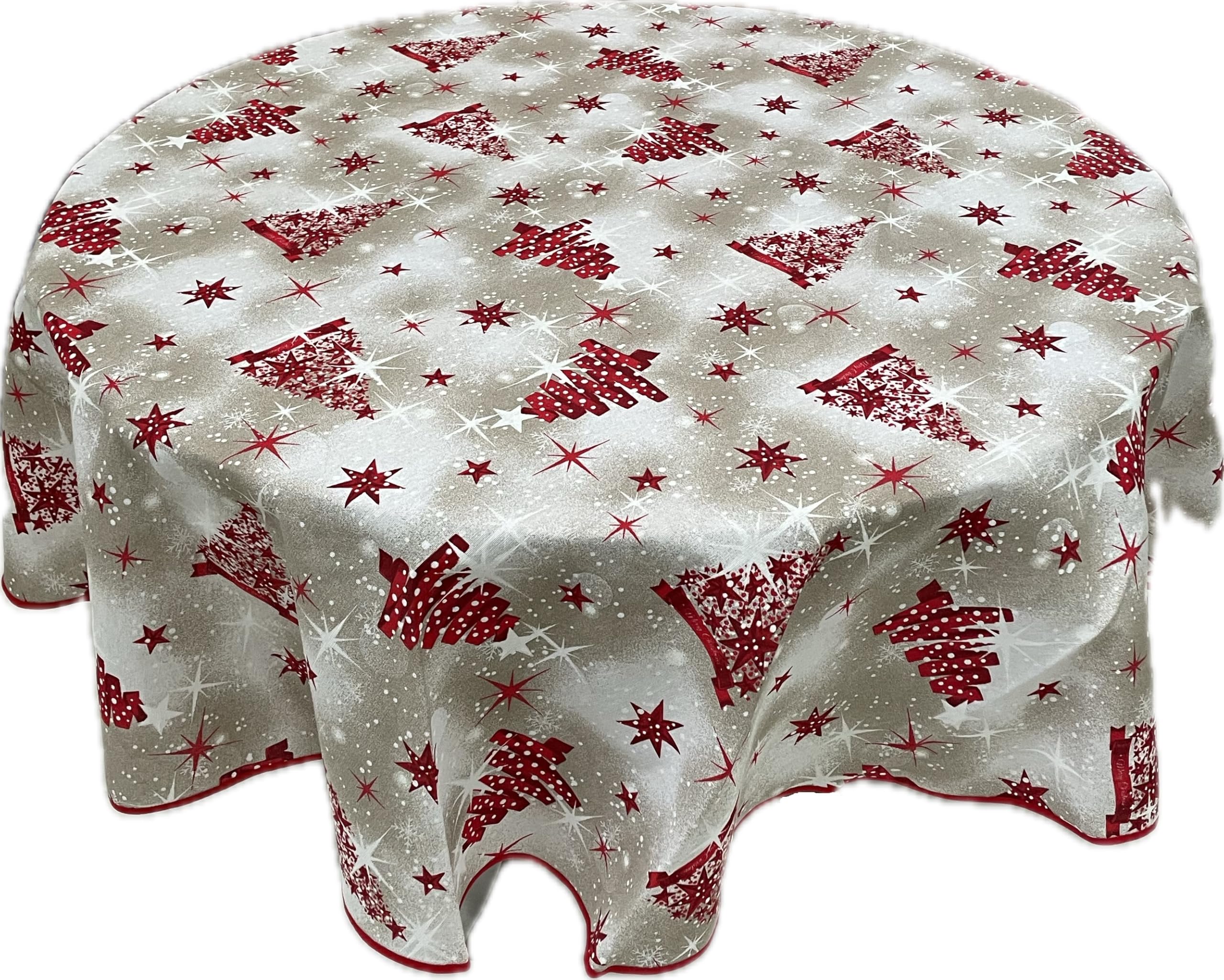 1KDreams Mantel redondo de Navidad, diseño elegante y moderno