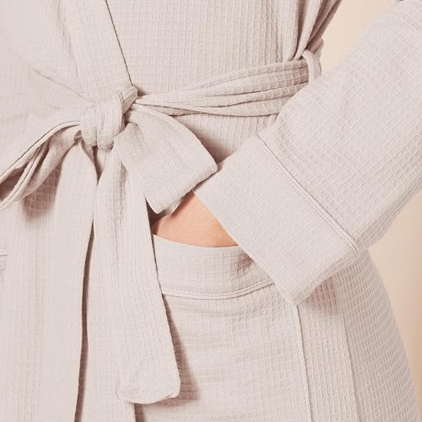 Amazon Essentials Women's Lightweight Waffle Mid-Length Robe (Available in Plus Size) - 3