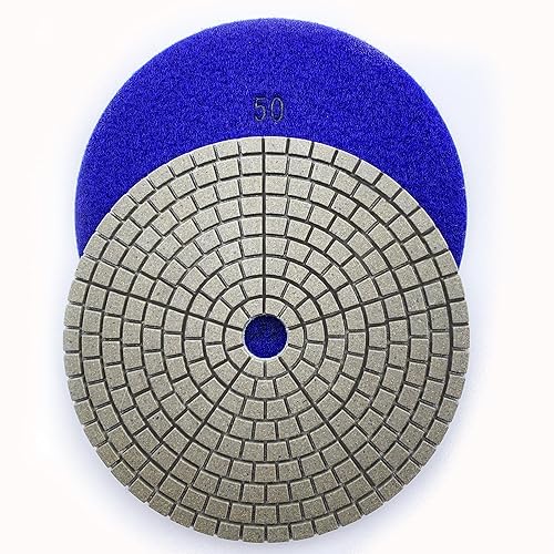 Miniatura 53 de Almohadillas de pulido de piedra seca/hormigón de alto rendimiento de 5 ", altura de segmento de 0.059 in, estilo de panal, grano 3000