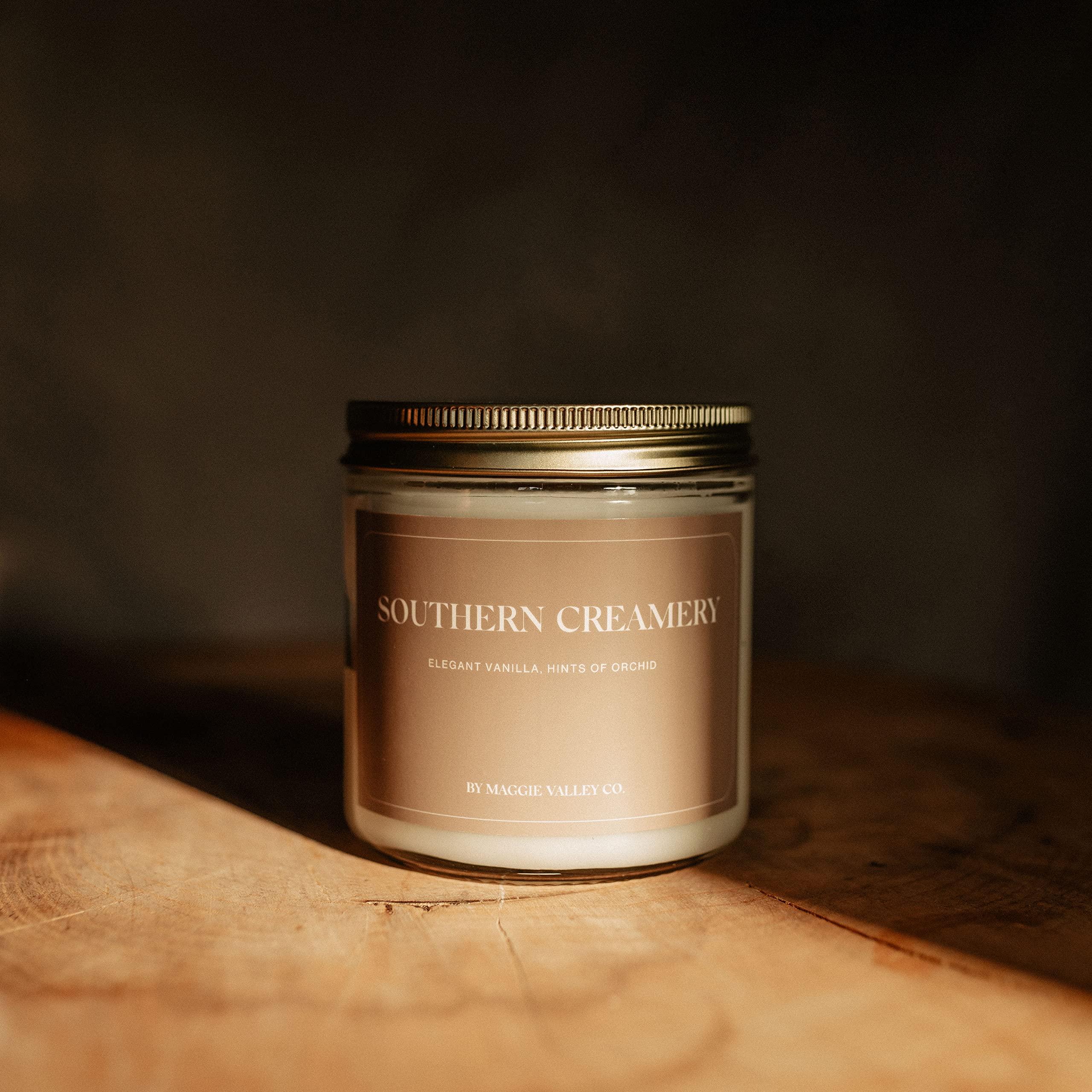 Maggie Valley CollectiveCandles | Southern Creamery (Vanilla) | Hand Poured Coconut, Apricot & Soy Wax | Clean Burning Wood Wick, Aromatherapy Jar w/Lasting Fragrance, 80-90 Hour Burn Time (16oz)