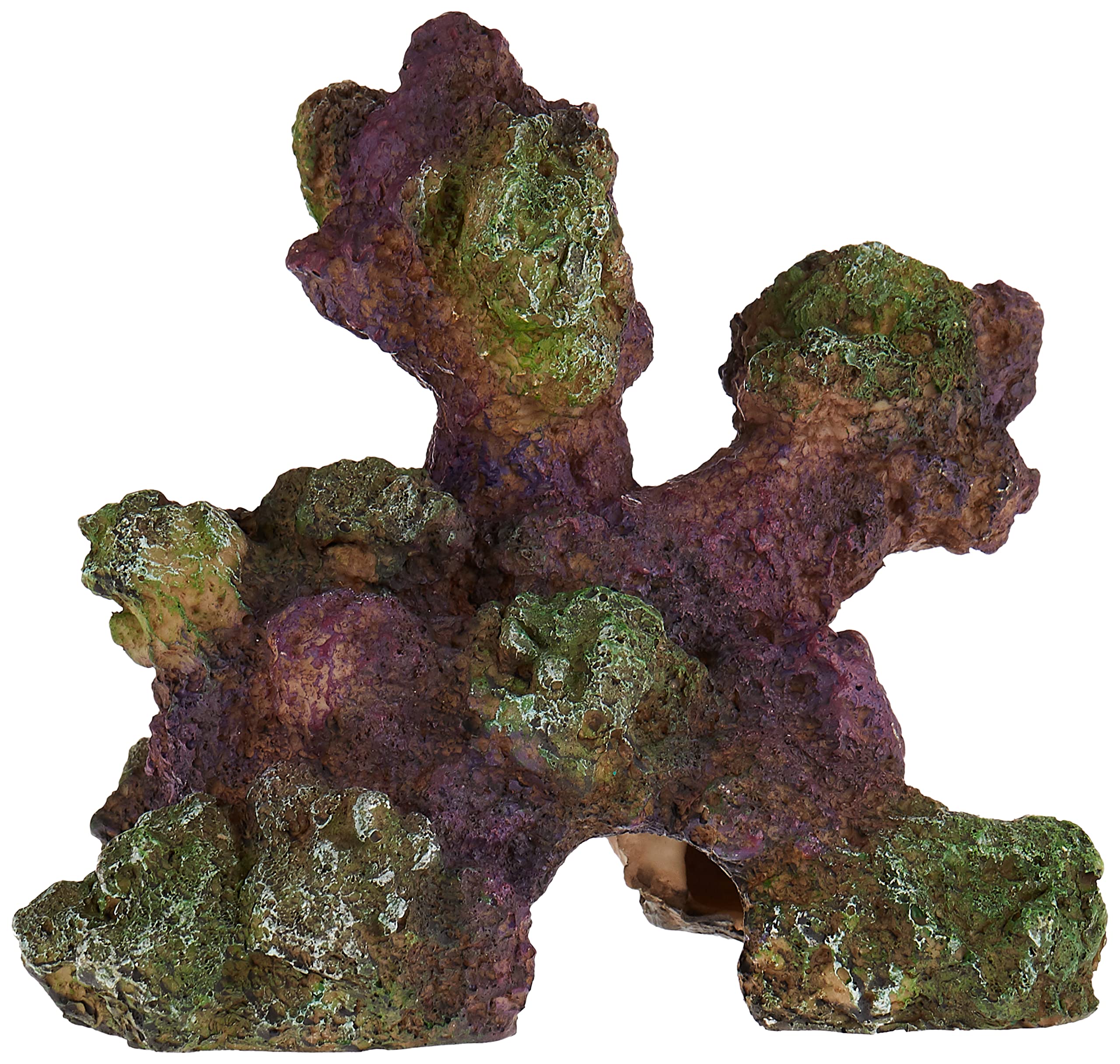 EE-546 Exotic Environments Reflections Stackable Reef Rock Replicas Aquarium Ornament, 7", Natural