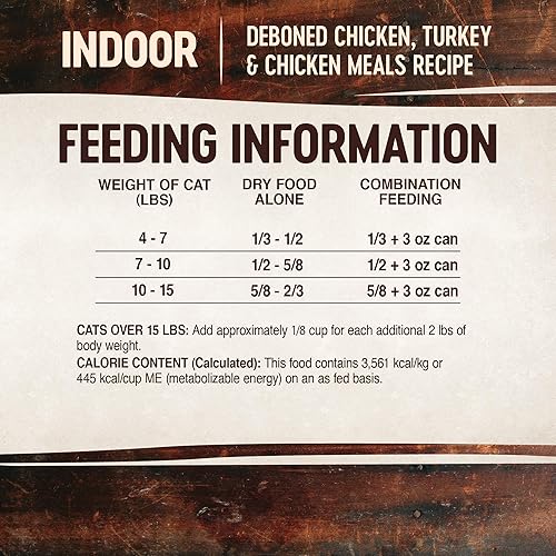 Miniatura 8 de Wellness CORE - Comida seca de pollo, pavo y pollo sin granos, fórmula para interiores, para gatos, bolsa de 11 libras