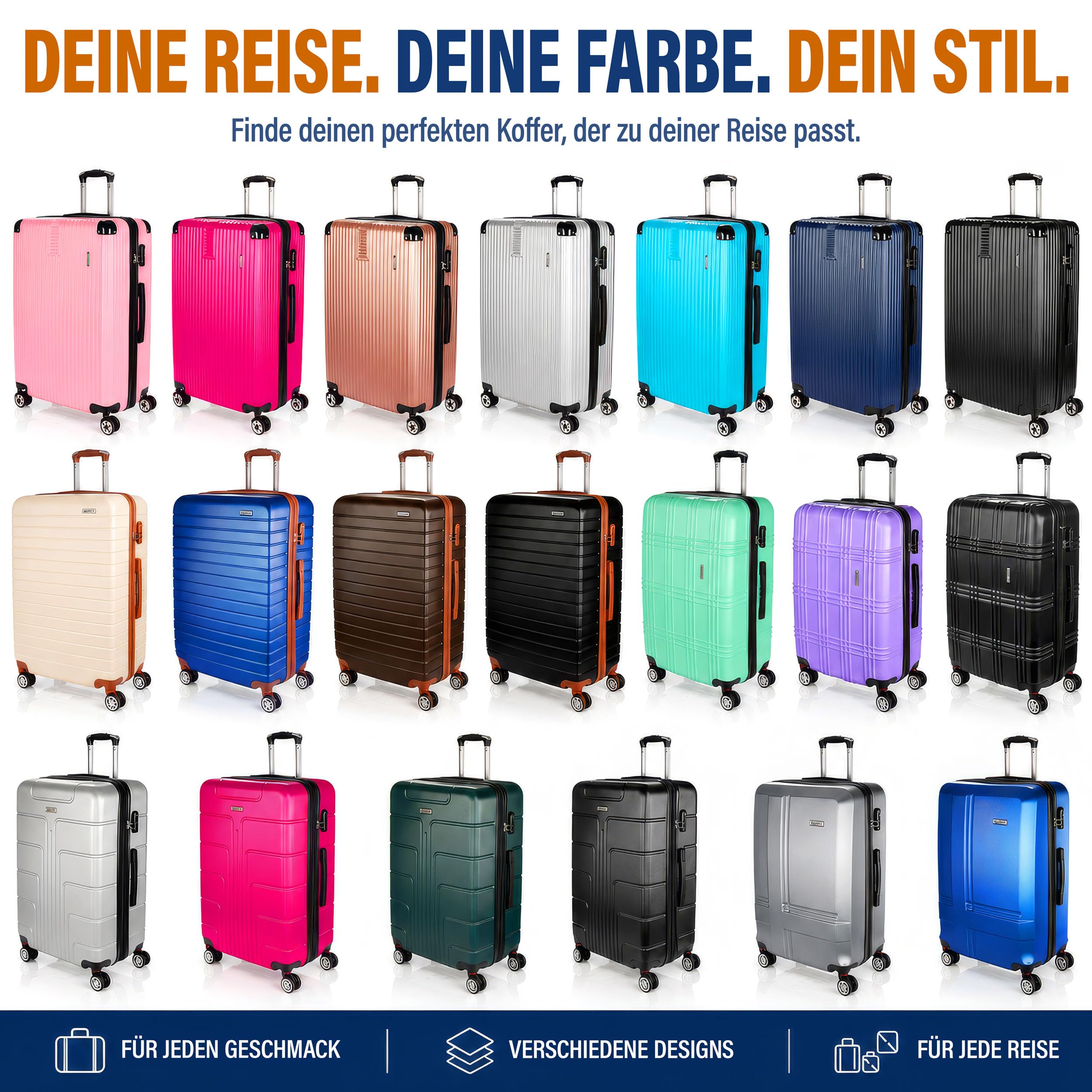 BRUBAKER Hartschalen Reisekoffer Bahamas - Erweiterbarer Rollkoffer mit Zahlenschloss, 4 Rollen und Teleskopgriff - ABS Koffer 43 x 66,5 x 28,5 cm - Hartschalenkoffer (L - Flieder Lila)