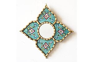 Exquisite Stained Glass Mirror: A Radiant Reflection of Artistry