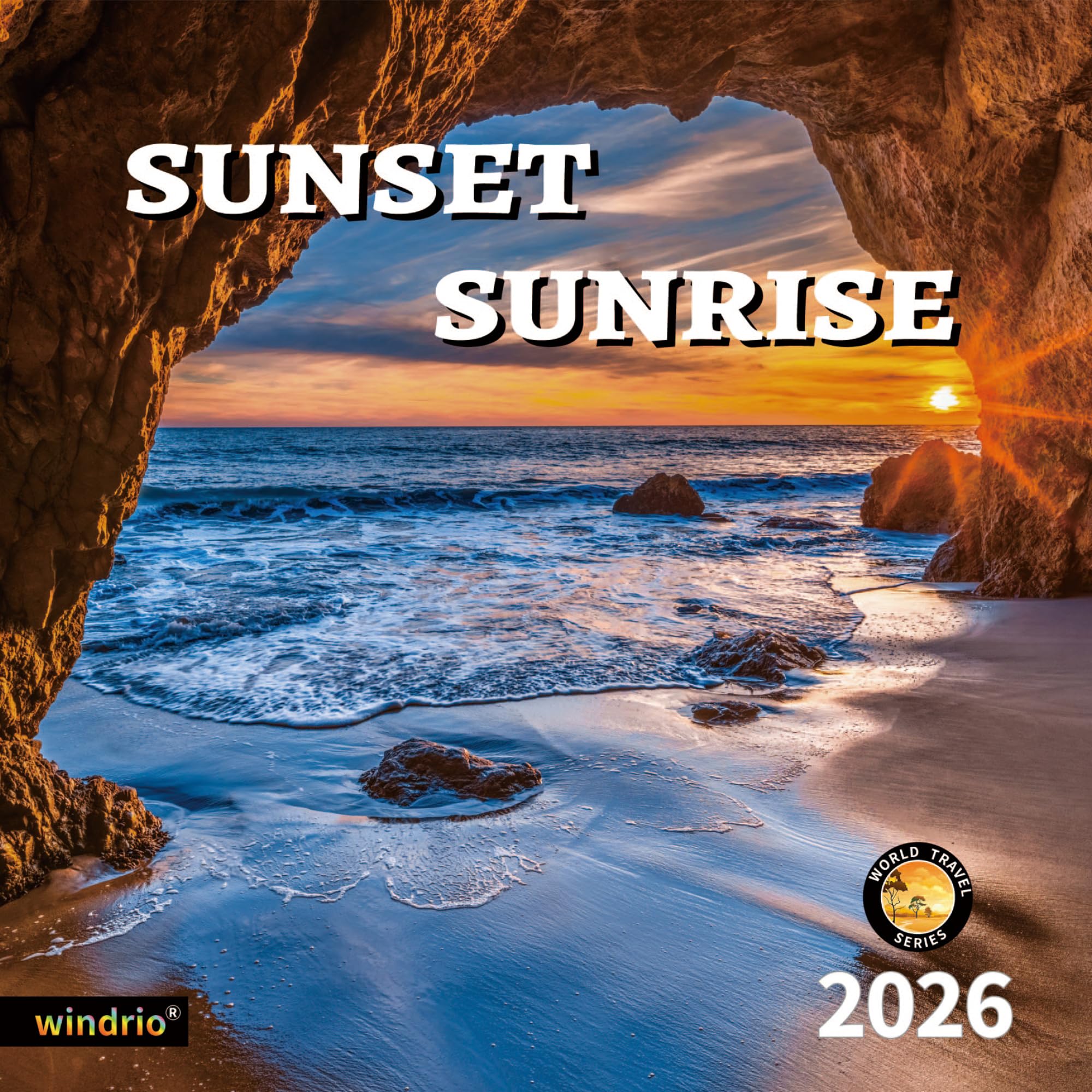 windrio 2024 Wall Calendar,Calendar 2024, November 2023 - December 2024, Wall Calendar Sunset, 12" x 24" Opened,Full Page Months Thick & Sturdy Paper for Gift Perfect Calendar Organizing & Planning