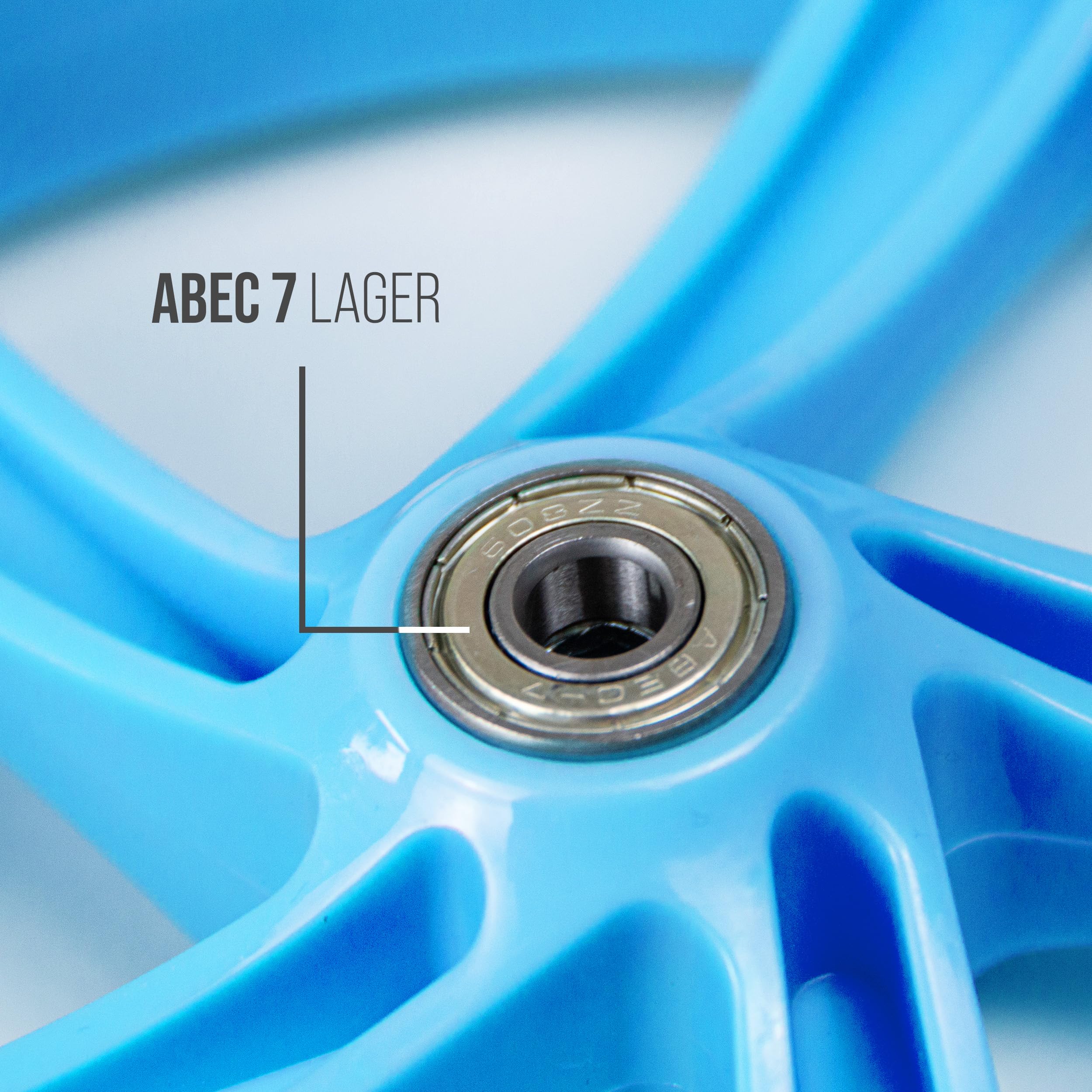 Schildkröt City Scooter 200 Mm Replacement Wheels Set Of 2 High-Quality PU Wheels (85A) With ABEC7 Bearings And Robust Plastic Rim