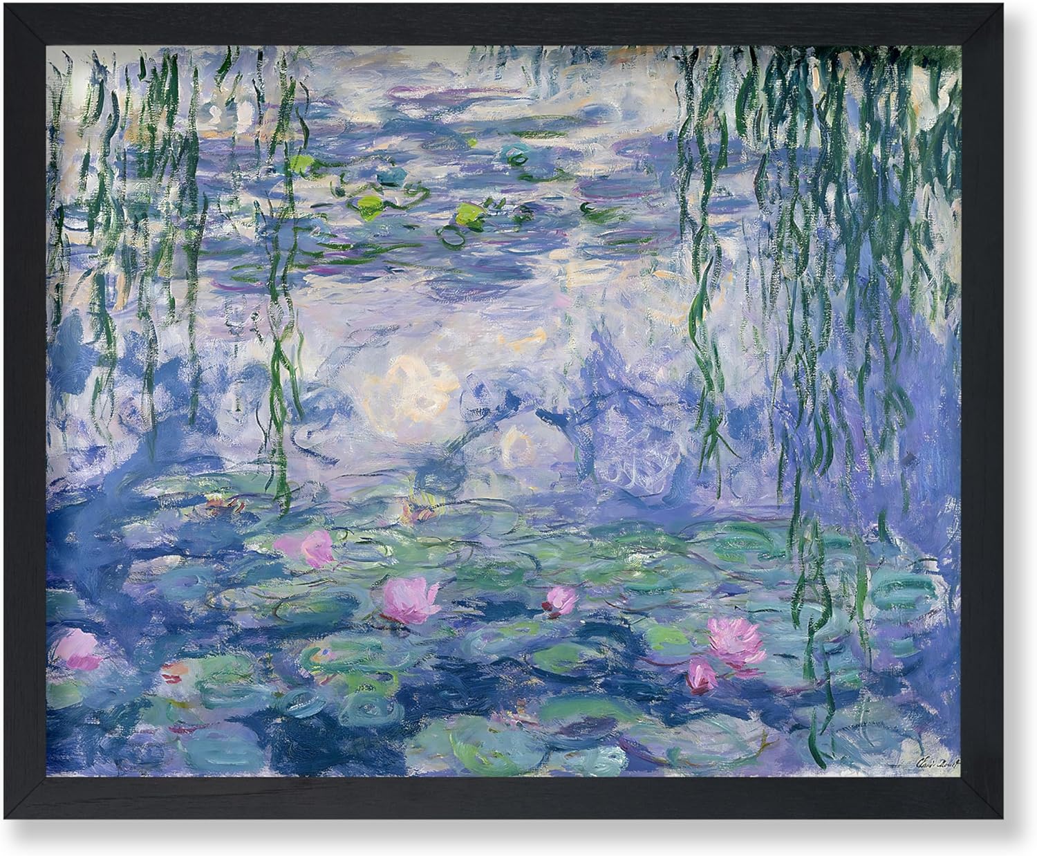 Poster Master Vintage Claude Monet Poster - Retro Water Lilies Painting Print - Impressionism Art - Gift for Men, Women - Floral Wall Decor for Bedroom, Living Room, Office - 16x20 UNFRAMED Wall Art
