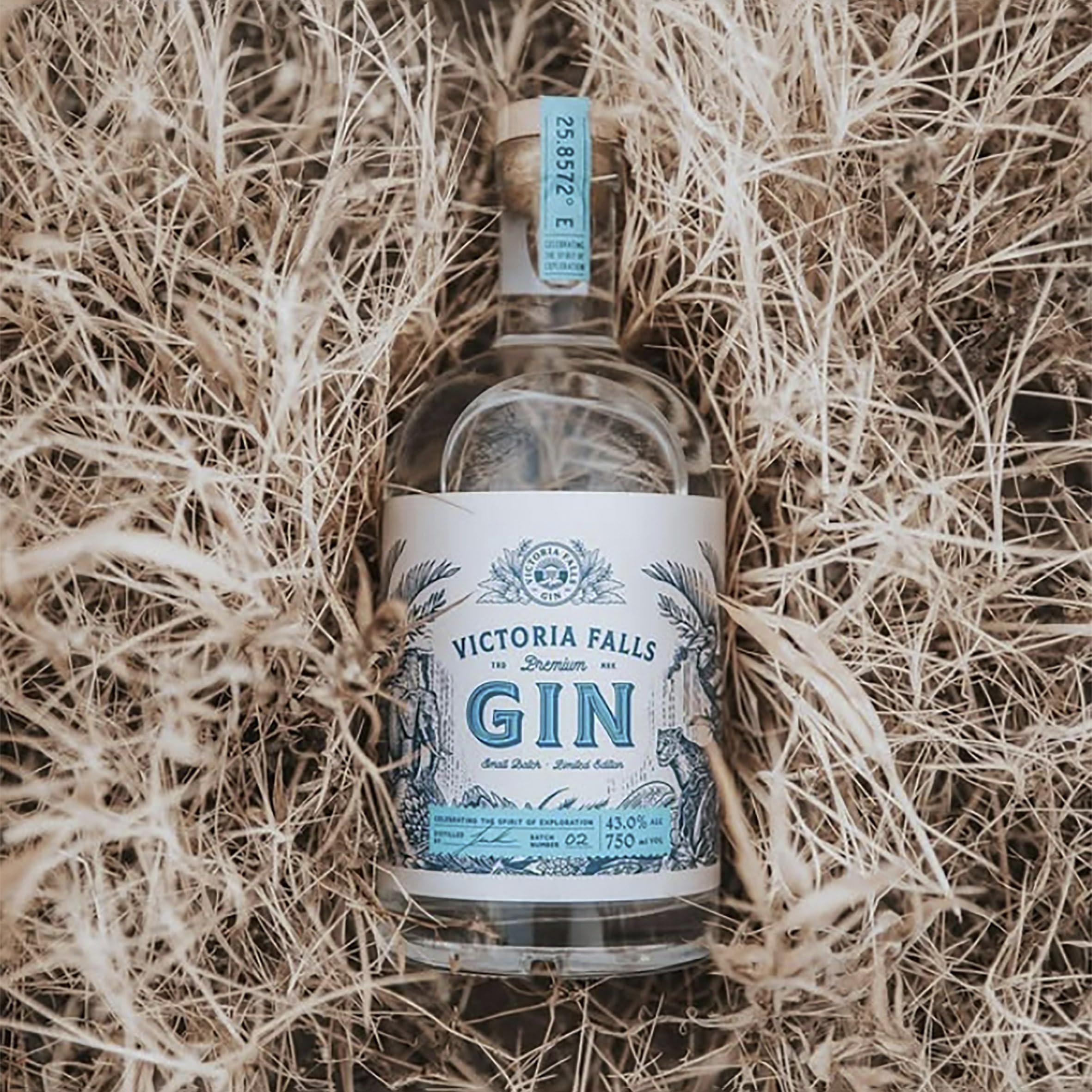 Victoria Falls Gin - 43% - 700ml | Gin Premium Originale dallo Zimbabwe | Gin Artigianale con Baobab e Botaniche Africane | Un pezzo di Africa in ogni bottiglia