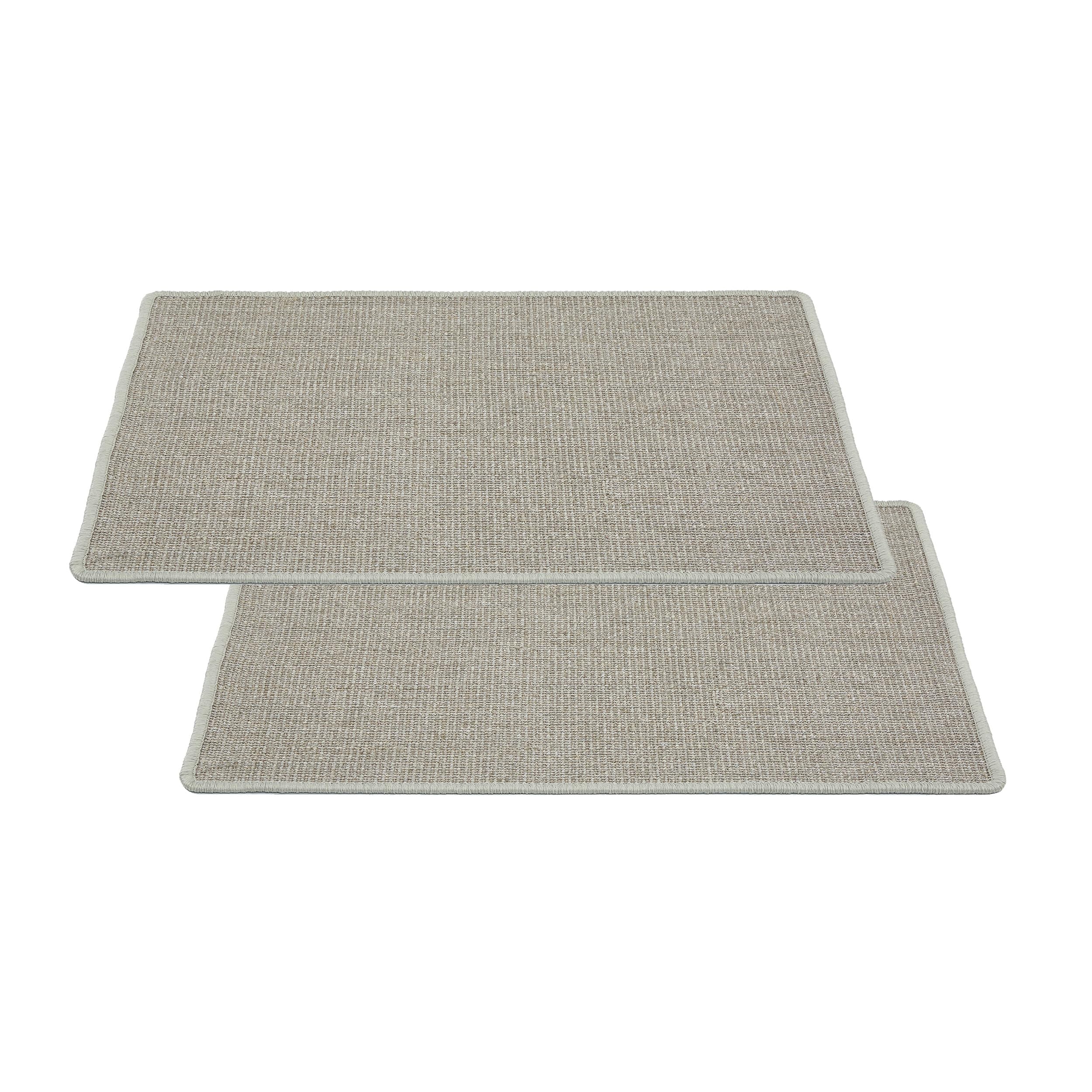 Tappetino naturale per gatti Grigio Set da 2 pezzi 60 x 80cm - Tappetino in sisal per gatti - Tappeto robusto da graffiare per il pavimento - Durevole