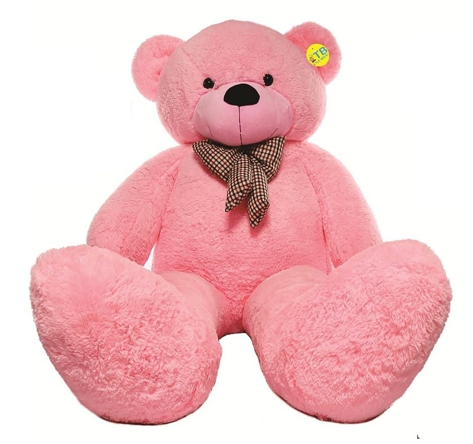 Image of Giant Pink Teddy Bear 6 Feet | Big Size Soft Toy for Girls | Cute Hugging Plush Teddy Stuffed Animal | Birthday, Valentine Gift for Girlfriend, Wife, Kids
