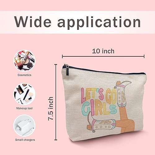 Miniatura 5 de Retro Groovy Western Cowgirl Maquillaje Cosméticos Bag2, Western-3