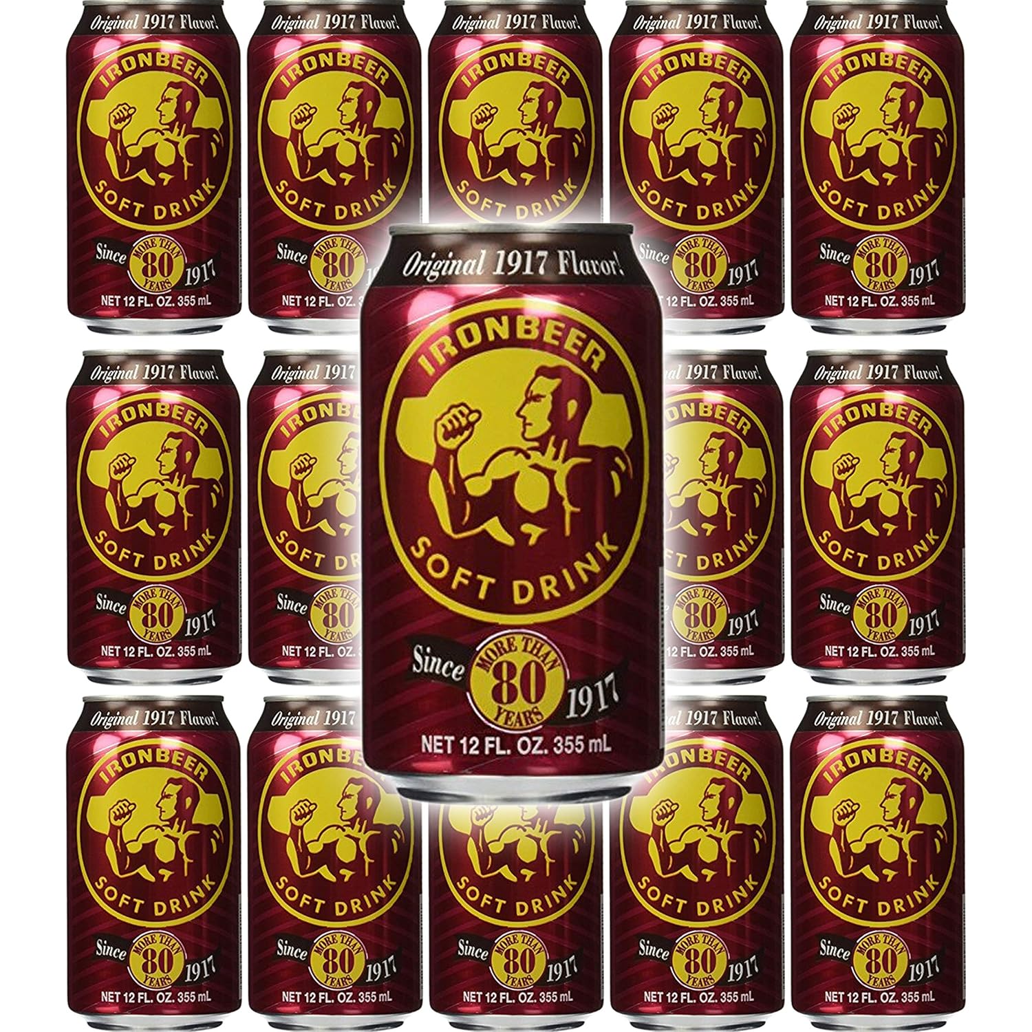 Ironbeer Soft Drink, Original Flavor, Since 1917, 12Oz (15-Pack)
