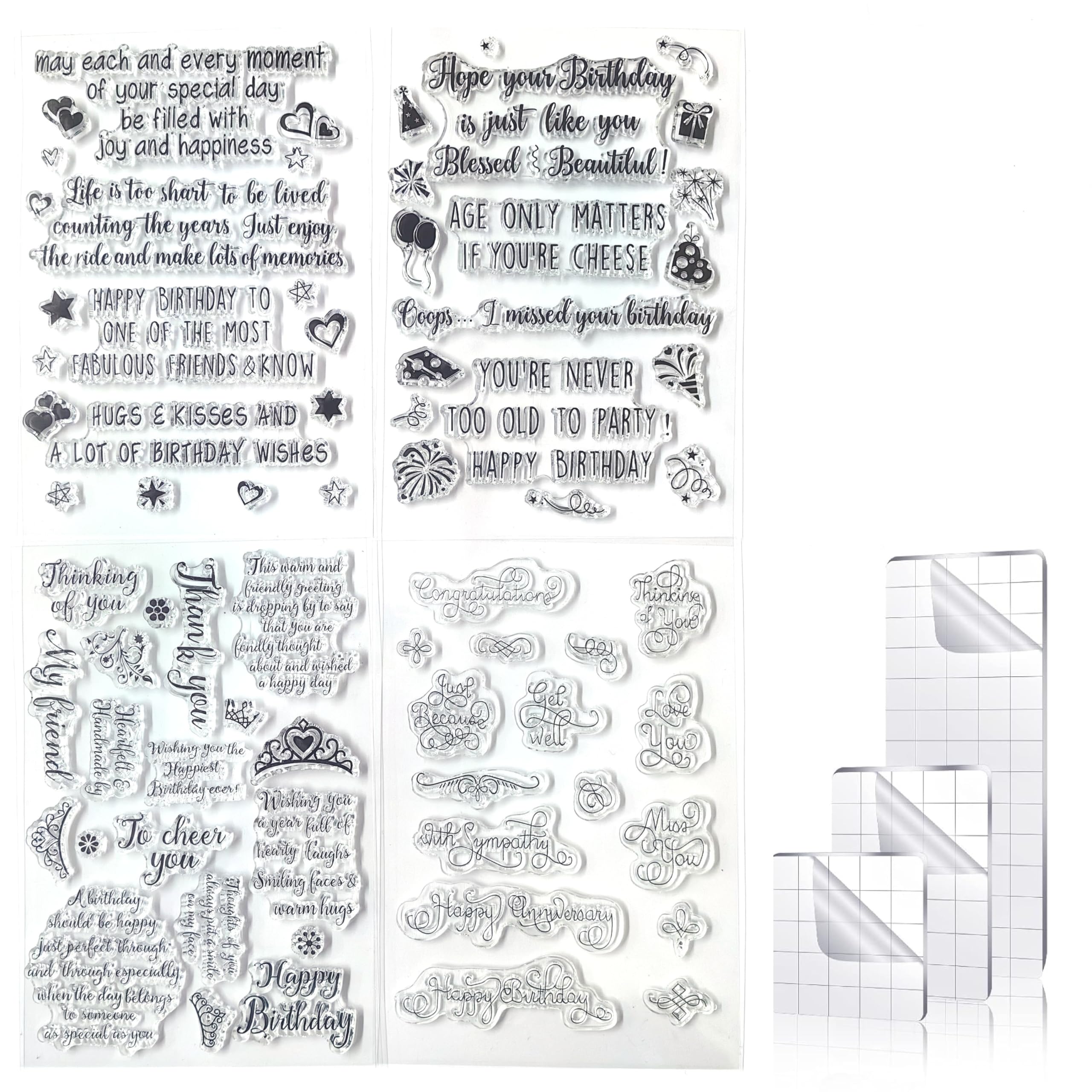 Tampon transparent et dies de découpe Joyful Home Hello Hooray pour scrapbooking