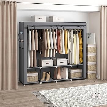 のんママ pp* closet Amazon.com: MOGELAFOO 67 Inch Portable Closet Wardrobe for