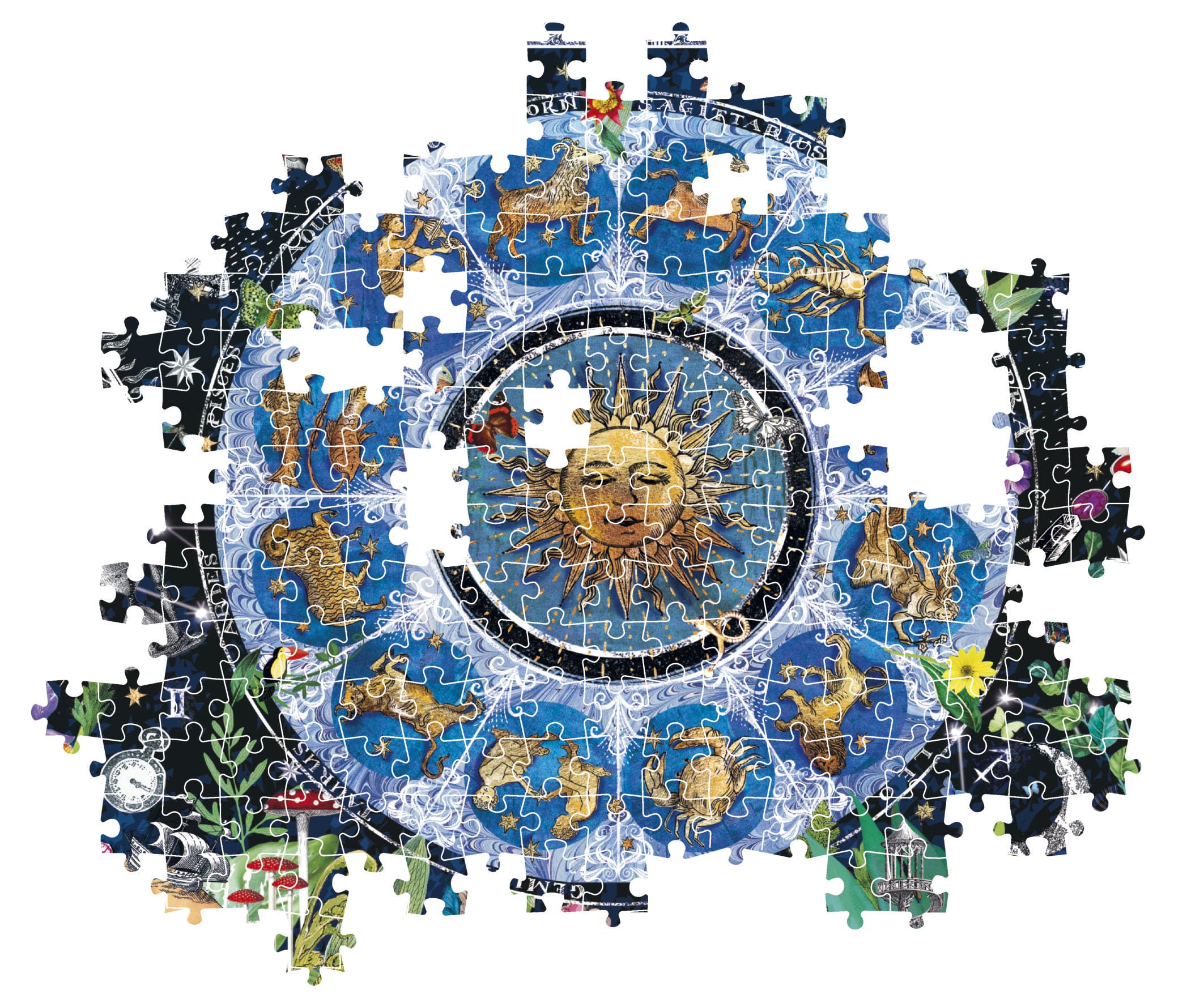 Clementoni - Puzzle 1000 Pezzi per Adulti e Ragazzi, Collection, Tema Carta Astrologica, Poster Incluso, Compact Box, Idea Regalo Made in Italy, 70x50 cm, 39937