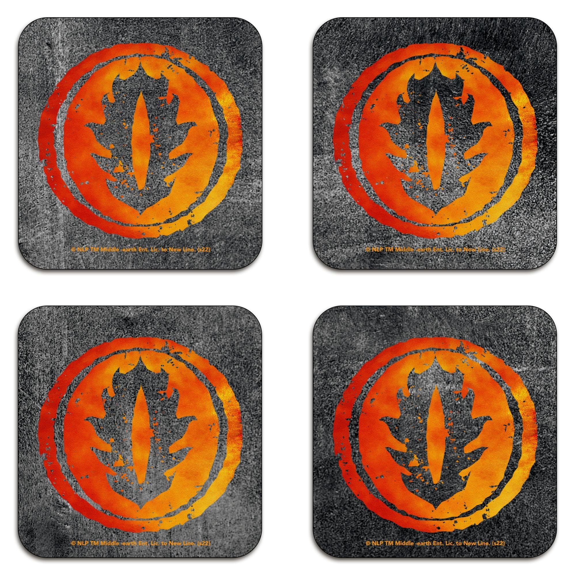Zavvi Multicolor Lord Of The Rings Sauron's Eye Coaster Set