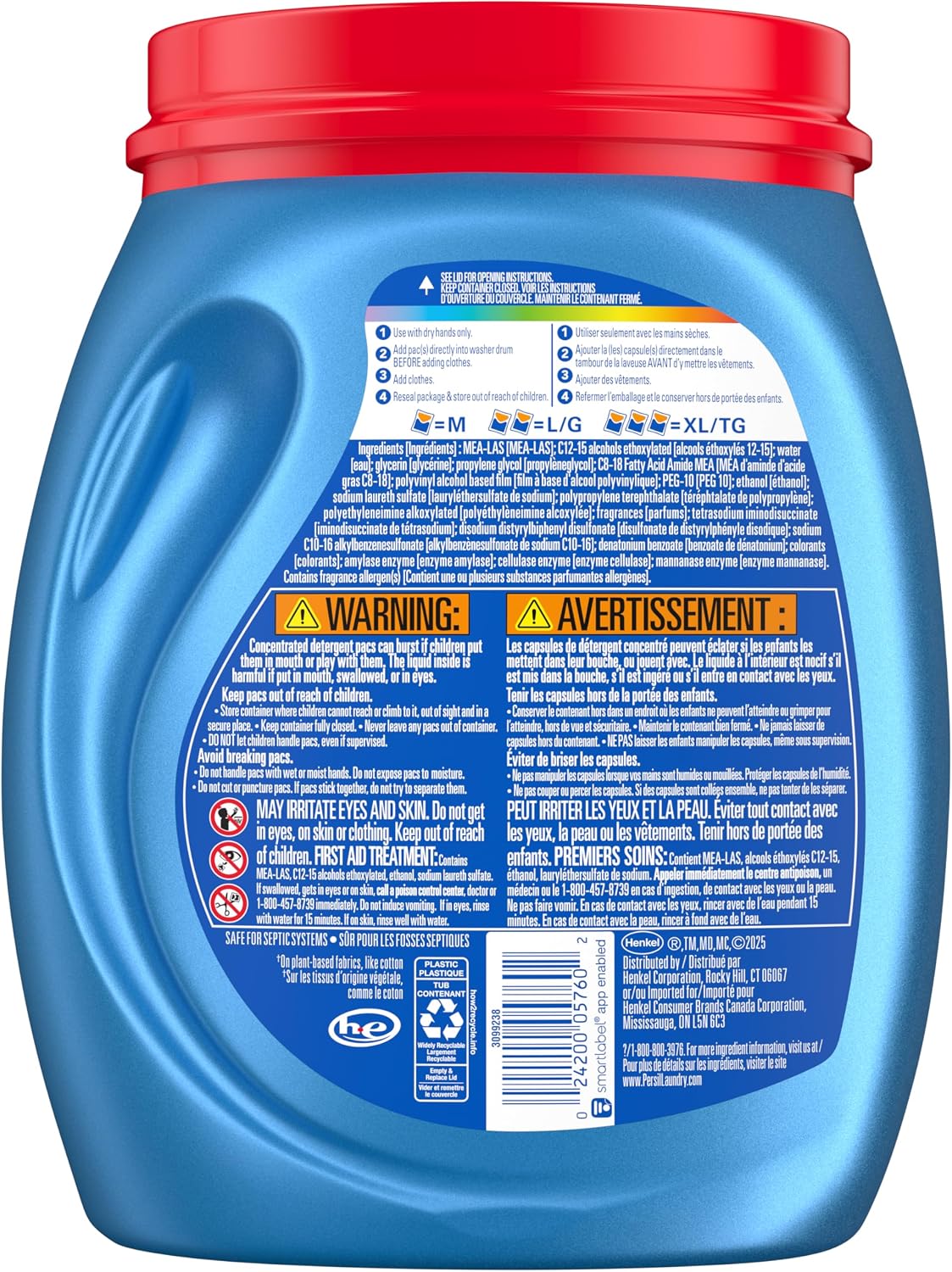 Persil Advanced Clean Oxi+Odor Power Ultra Pacs Laundry Detergent, 36 Count