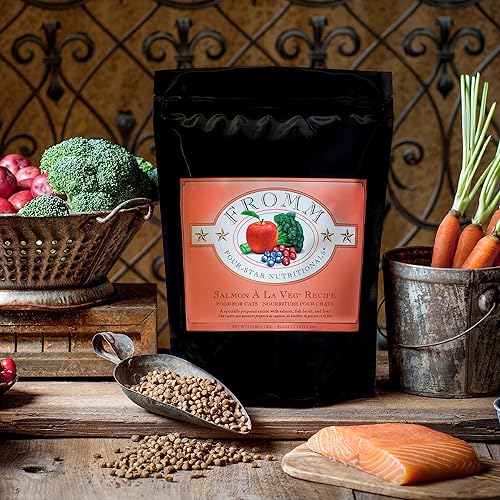 Miniatura 8 de Fromm Four-Star Nutritionals Salmon A La Veg - Comida seca prémium para gatos, receta de salmón, 10 libras