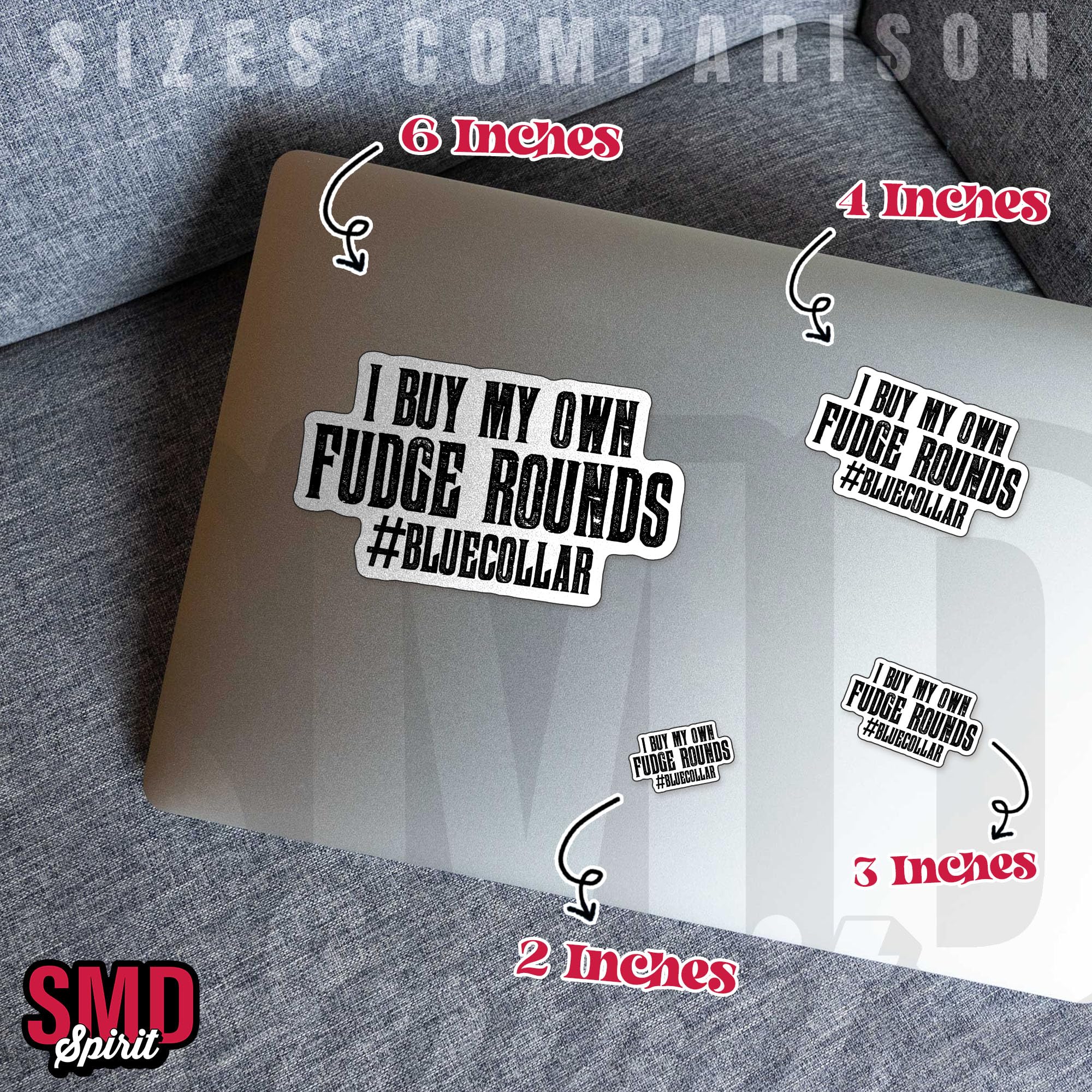 (3Pcs) "I Buy My Own Fudge Rounds" Sticker - 3 Inch Waterproof Vinyl Decal For Hard Hat, Car, Laptop, Funny Blue Collar Quote
