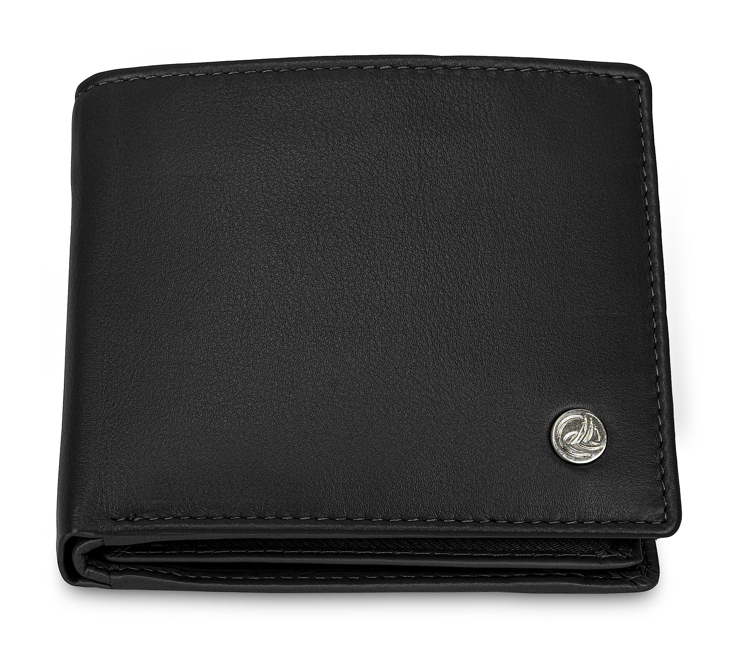 ANTONIO VALERIA Zen Black Leather Wallet for Men
