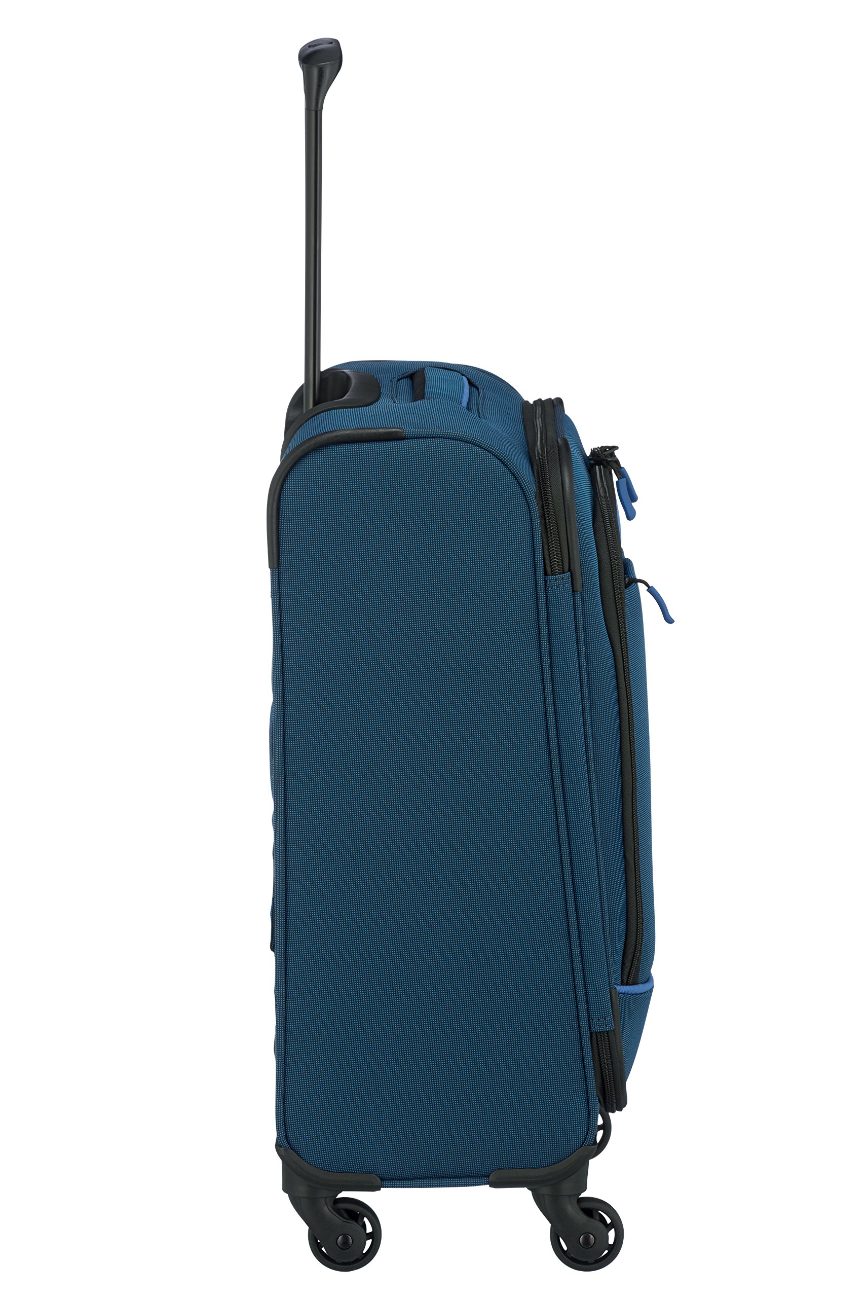 paklite trolley bagaglio a mano 55x40x20 morbido 4 ruote, leggero, DERBY, trolley a ruote con chiusura TSA + funzione clip-on, 55 cm, 41 litri