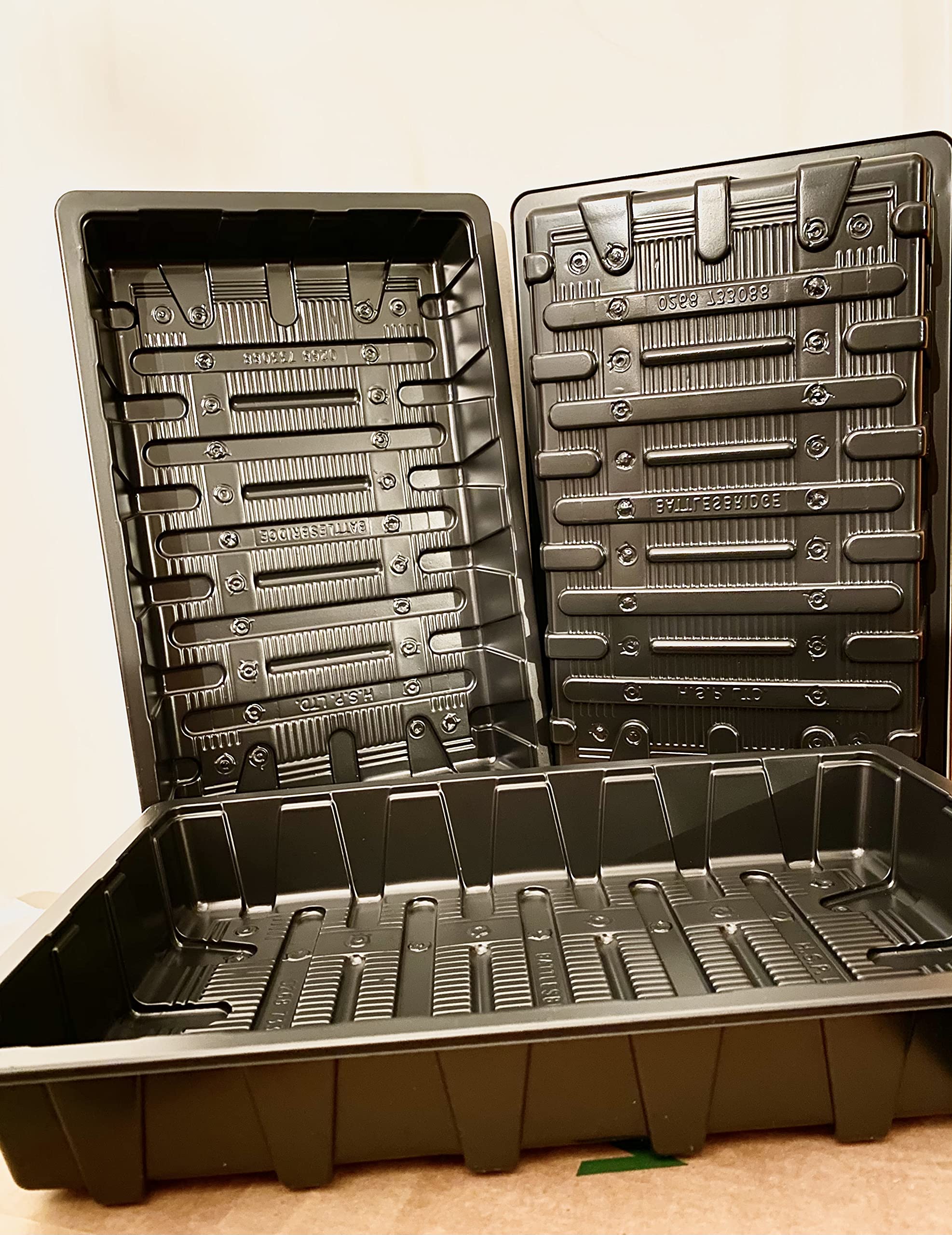 (5 Pack) Heavyweight Seed Trays, Without Draining Holes. 38cmX25cmX6cm. Manufactured From Recycled Plastic. SAME DAY DISPATCH. UK Based.
