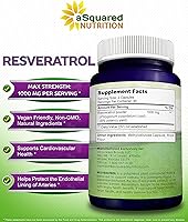 Vista 6 de 100% Resveratrol Natural - 1000mg Por Porción Fuerza Máxima (180 Cápsulas) Suplemento Antioxidante, Píldoras de Trans-Resveratrol para la Salud