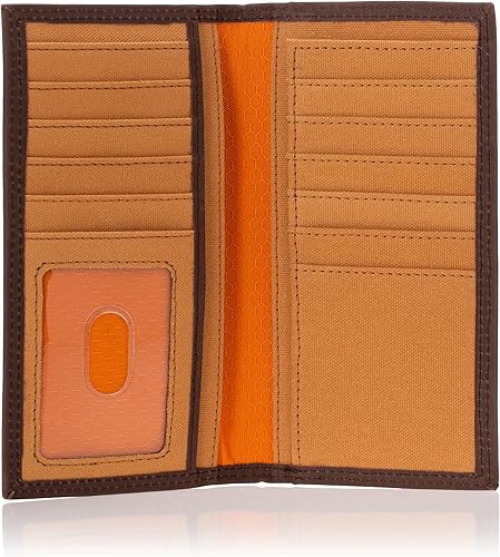 Miniatura 4 de Timberland PRO Billetera larga de cuero para hombre con RFID, marrón oscuro, talla única, Marrón oscuro