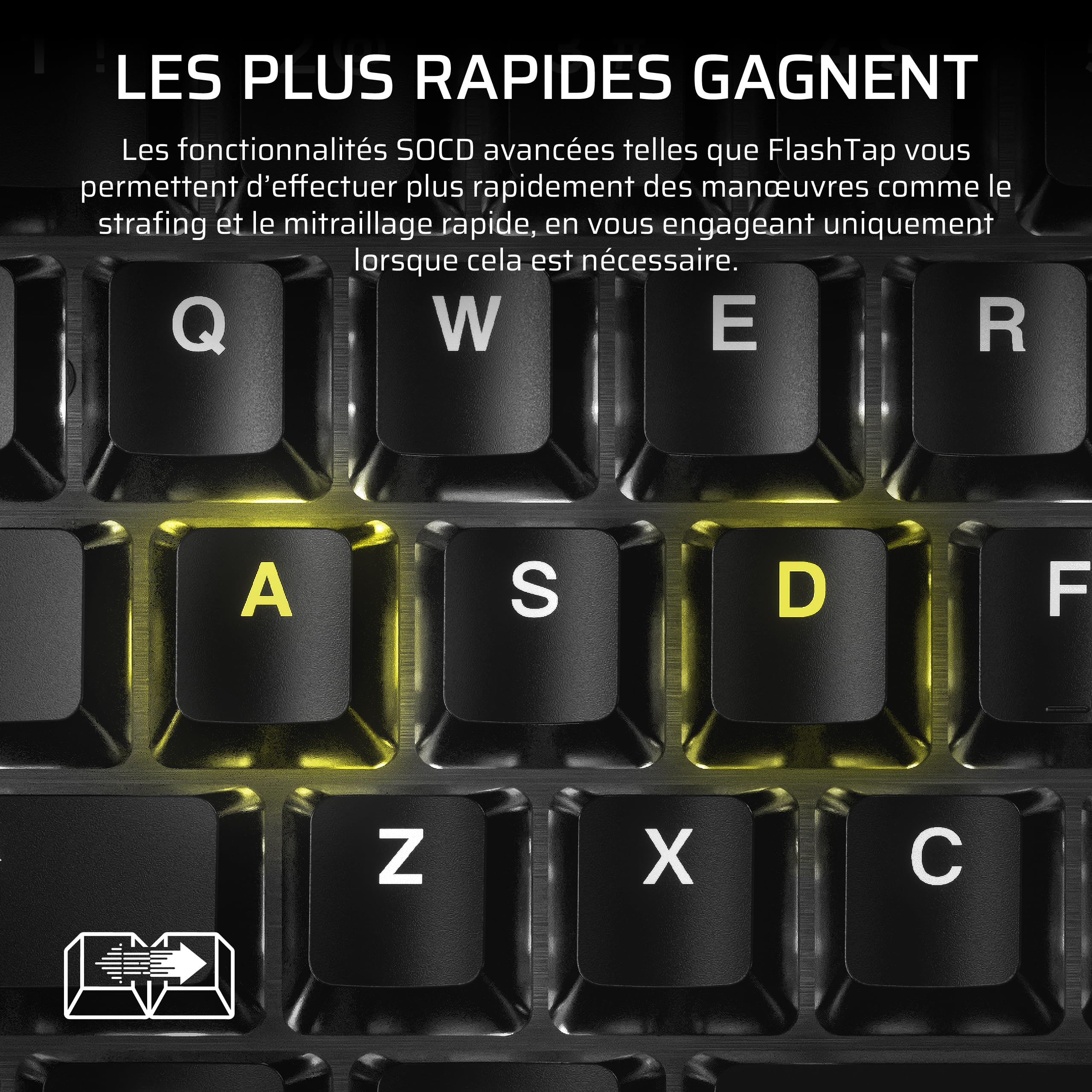 Corsair K70 Pro TKL RGB Clavier de Jeu Filaire Magnétique-Mécanique – Noir | Interrupteurs Ajustables MGX Hyperdrive à Effet Hall Pré-Lubrifiés, SOCD et Déclenchement Rapide Simultanés, 8000Hz, AZERTY