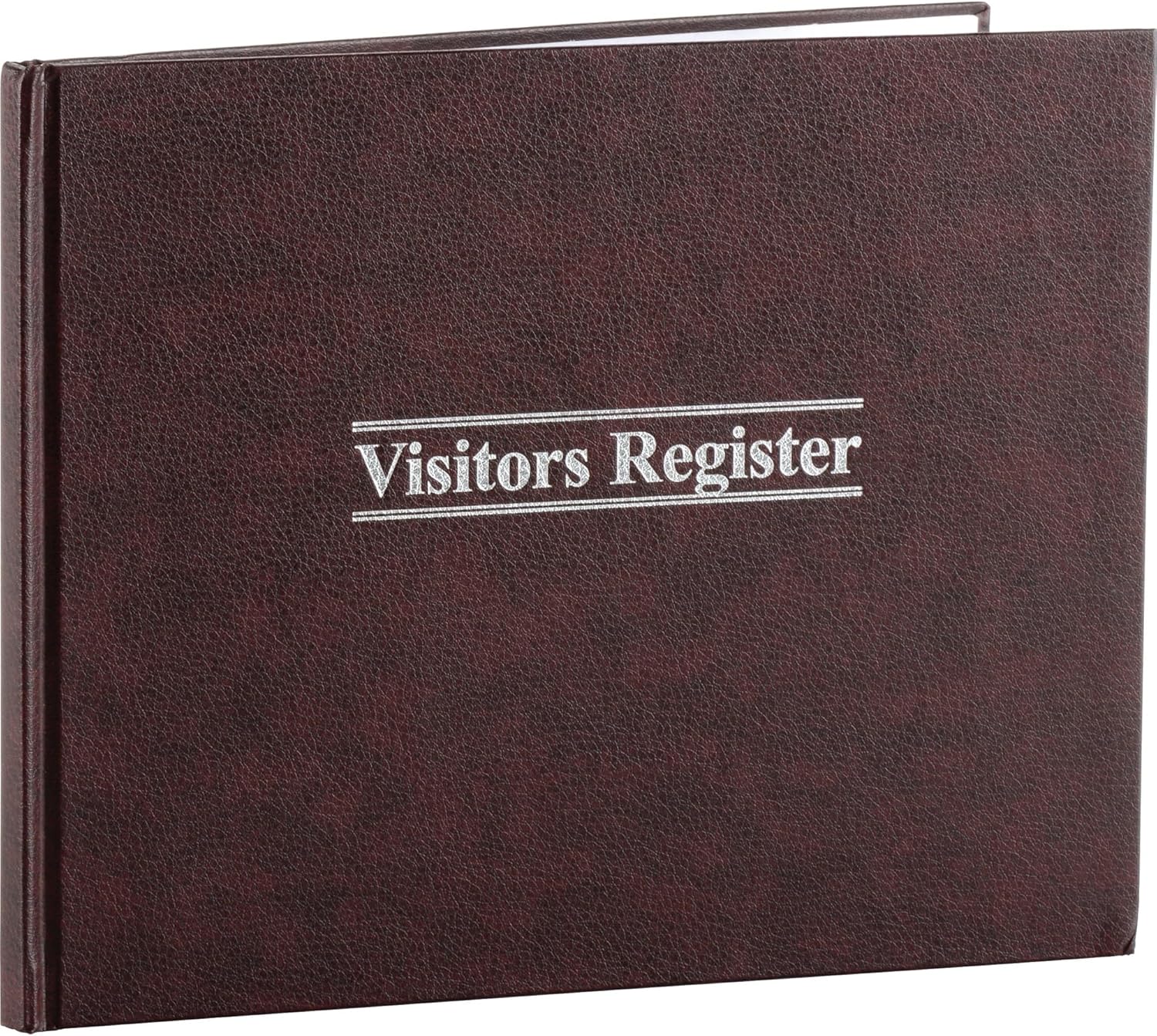 Wilson Jones S490 Visitor Register Book, Red Hardcover, 112 Ruled Pages, 8 1/2 x 11