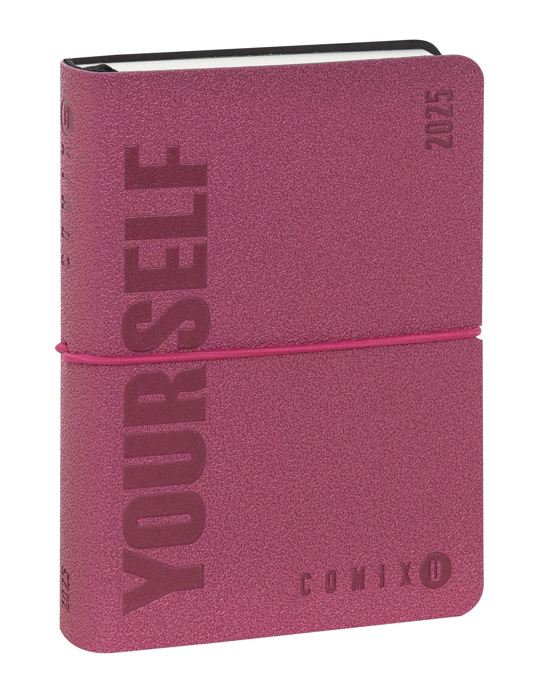 COMIX U Yourself 16 Month Small Pocket Diary 2024-2025 Hard Cover and 448 Lined Pages Ideal for High School 11 x 15.3 cm Pink