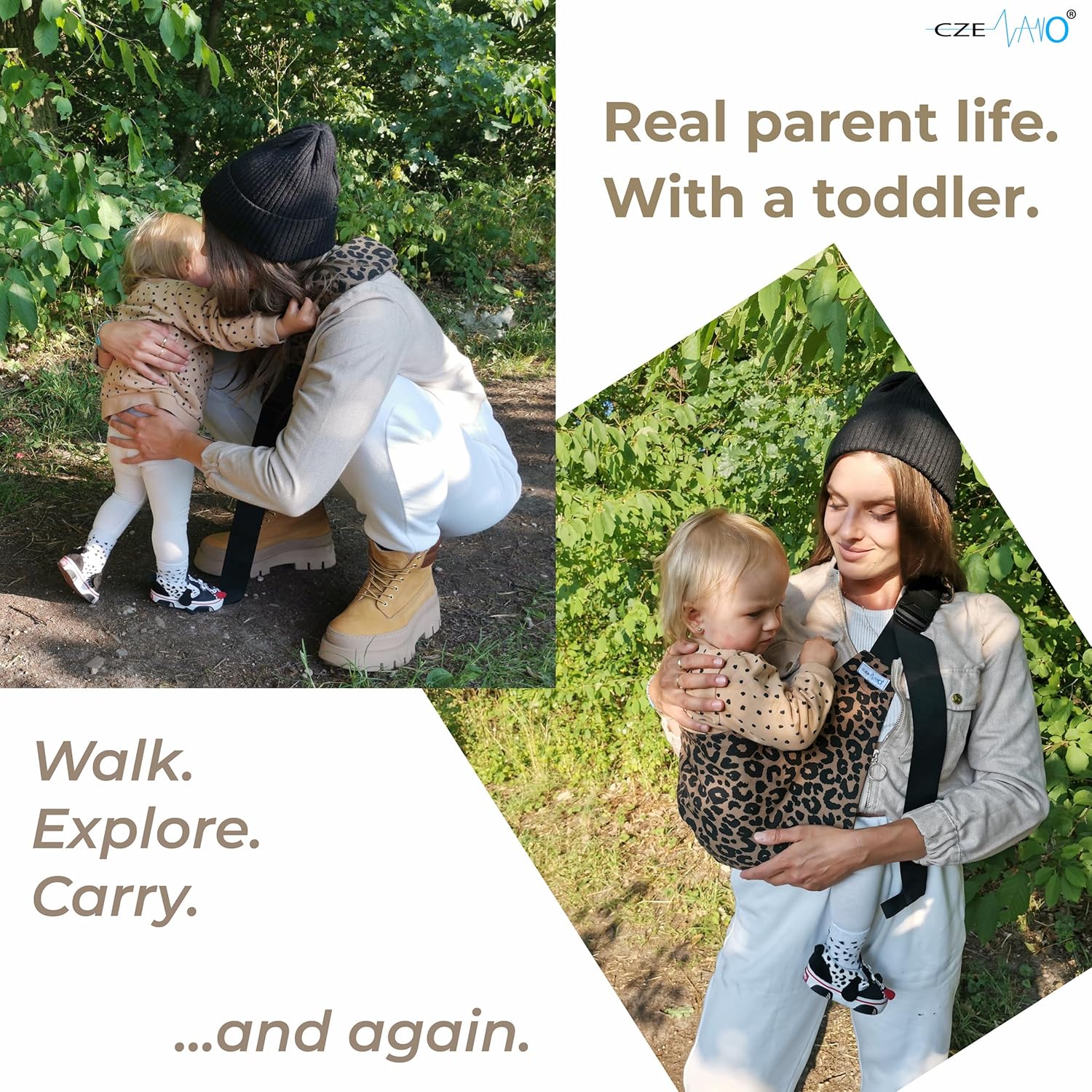 Toddler Sling Carrier – Adjustable Cotton Hip Carrier for Short Carries, Quick On & Off, 10–45 lbs (8 Months–4 Years)