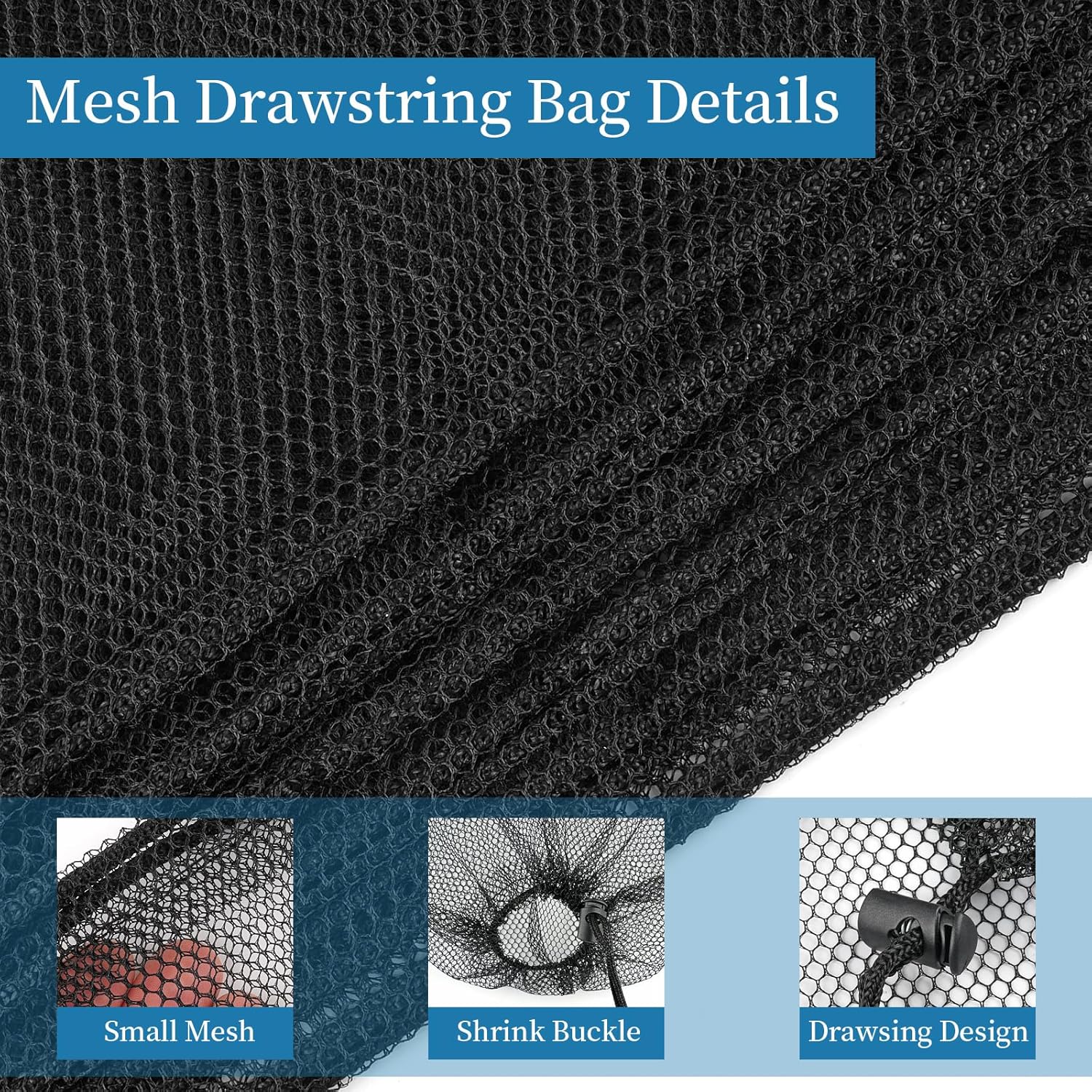 Mesh Bags Dstring, with Lo, Multipose Stora Bags for Gym, Balls,