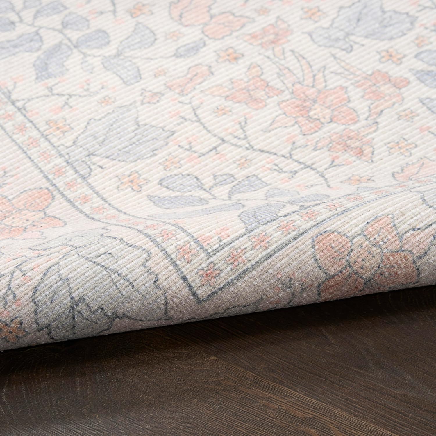 Nourison Home Botanical Washables Ivory Multicolor 2' x 6' Area Rug - Easy Clean, Non Shedding, Bed Room, Living Room, Dining Room, Kitchen (6' Runner)