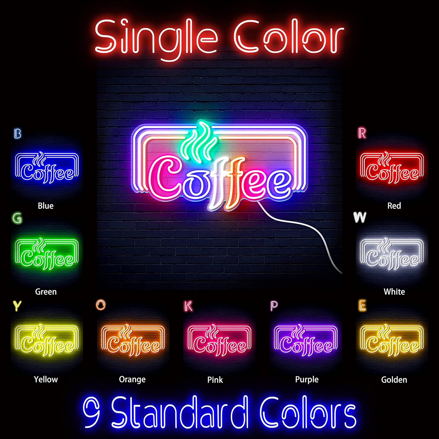 ADVPRO Coffee – HOT Extra-Large Ultra-Bright LED Neon Sign - Red - st16s52-fn-j0032-r