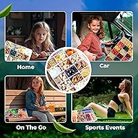 Vista 4 de Skywin Bandeja de aperitivos – Recipientes cuadrados divertidos y funcionales – Caja de aperitivos fácil de usar y limpiar, fomenta una alimentación