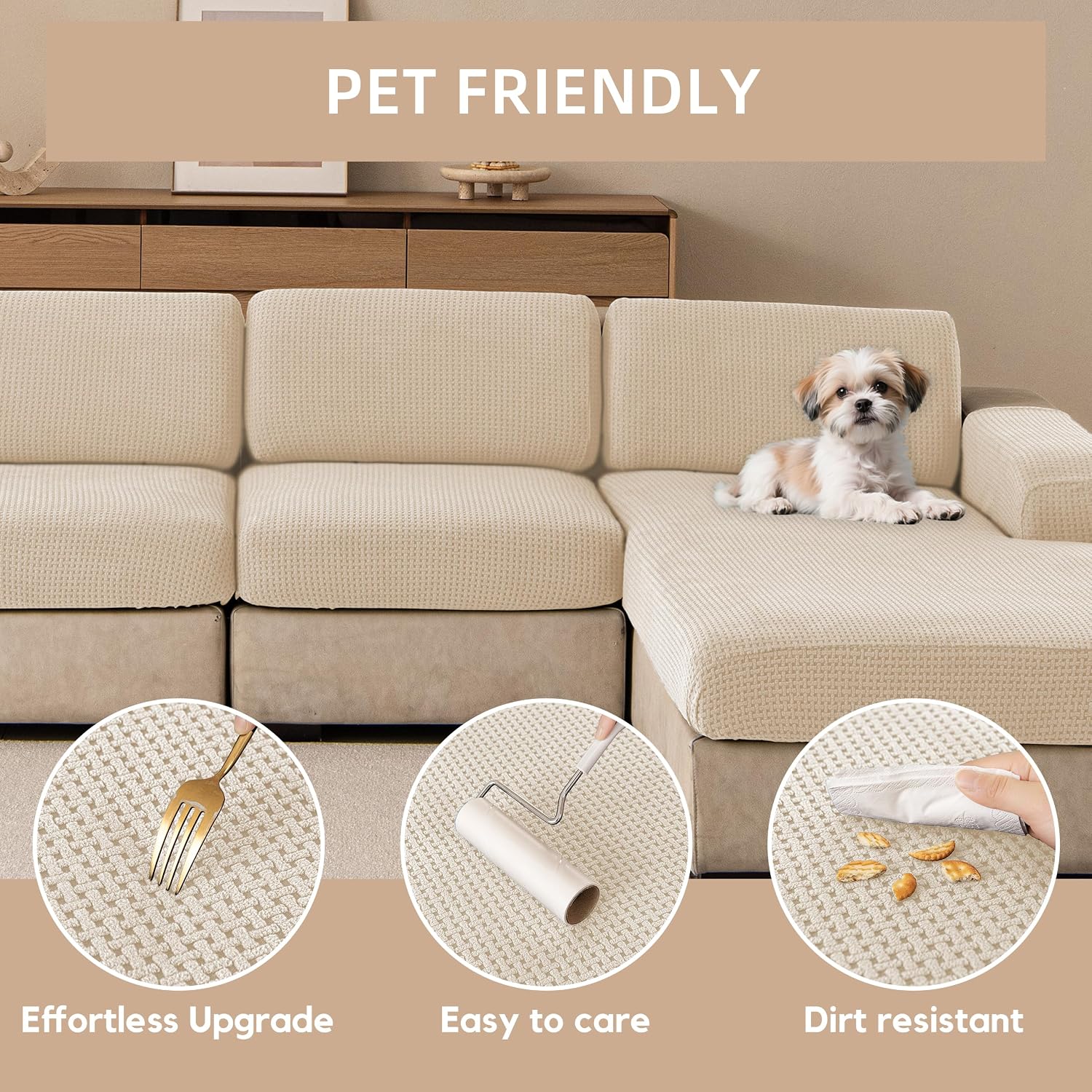 Sofa Backrest Cushion Covers, Stretch Sectional Slipcovers Washable
