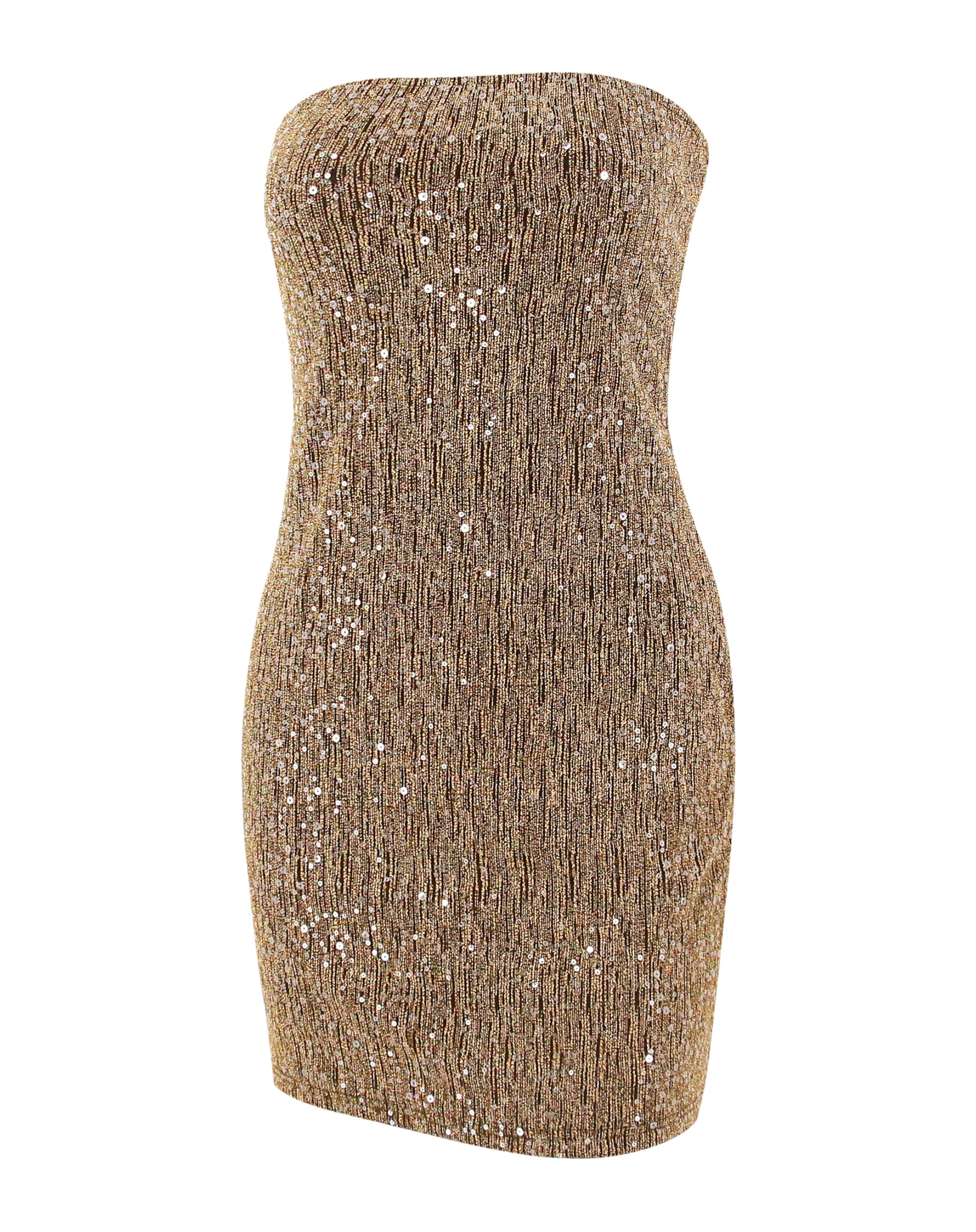 Abito da donna con paillette, elegante minigonna floreale, sexy, senza spalline, abito da cocktail