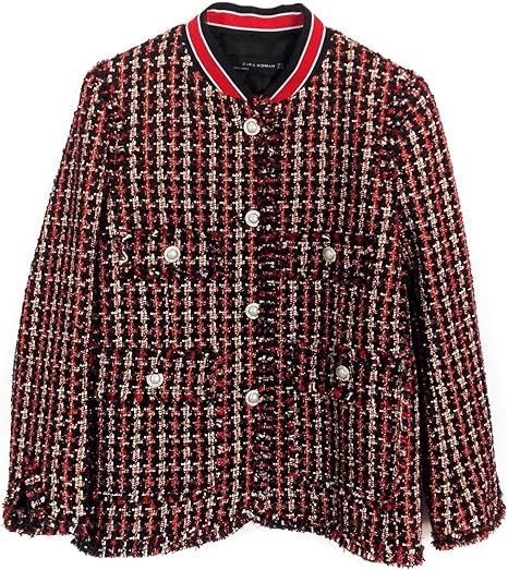 zara tweed poplin jacket