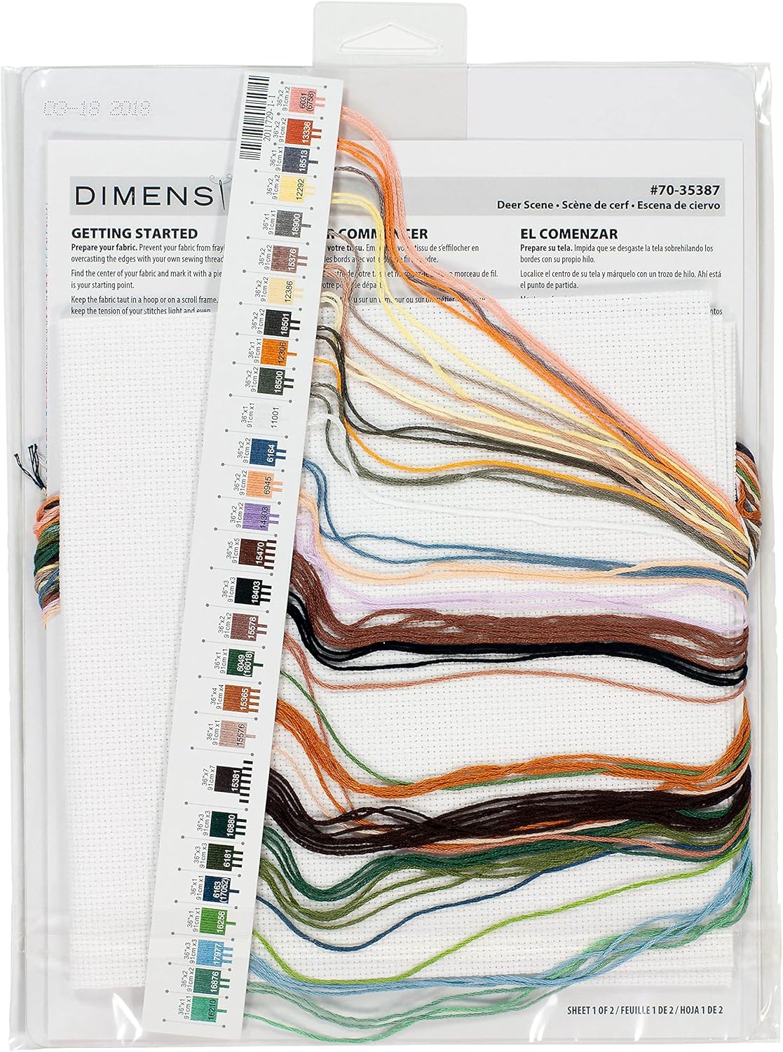 Dimensions SIMPLICITY CREATIVE CORP Cross Stitch, Deer Scene, 12" x 12" (14 Count)